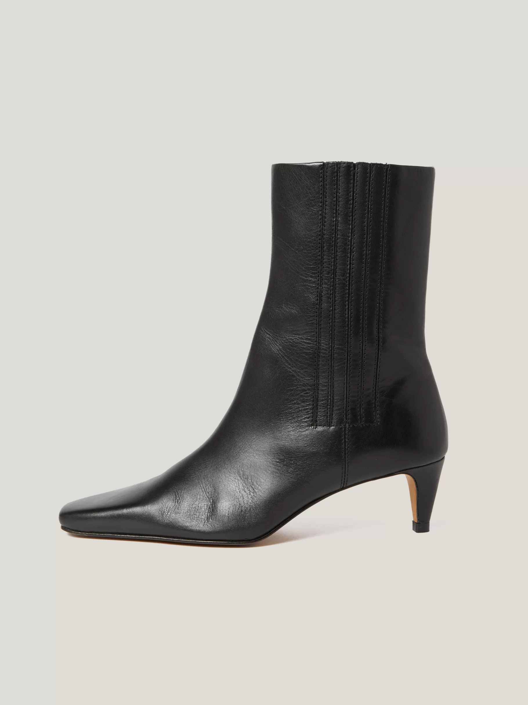 Jigsaw Leather | Boots-Leather Valerie Ankle Boot Black