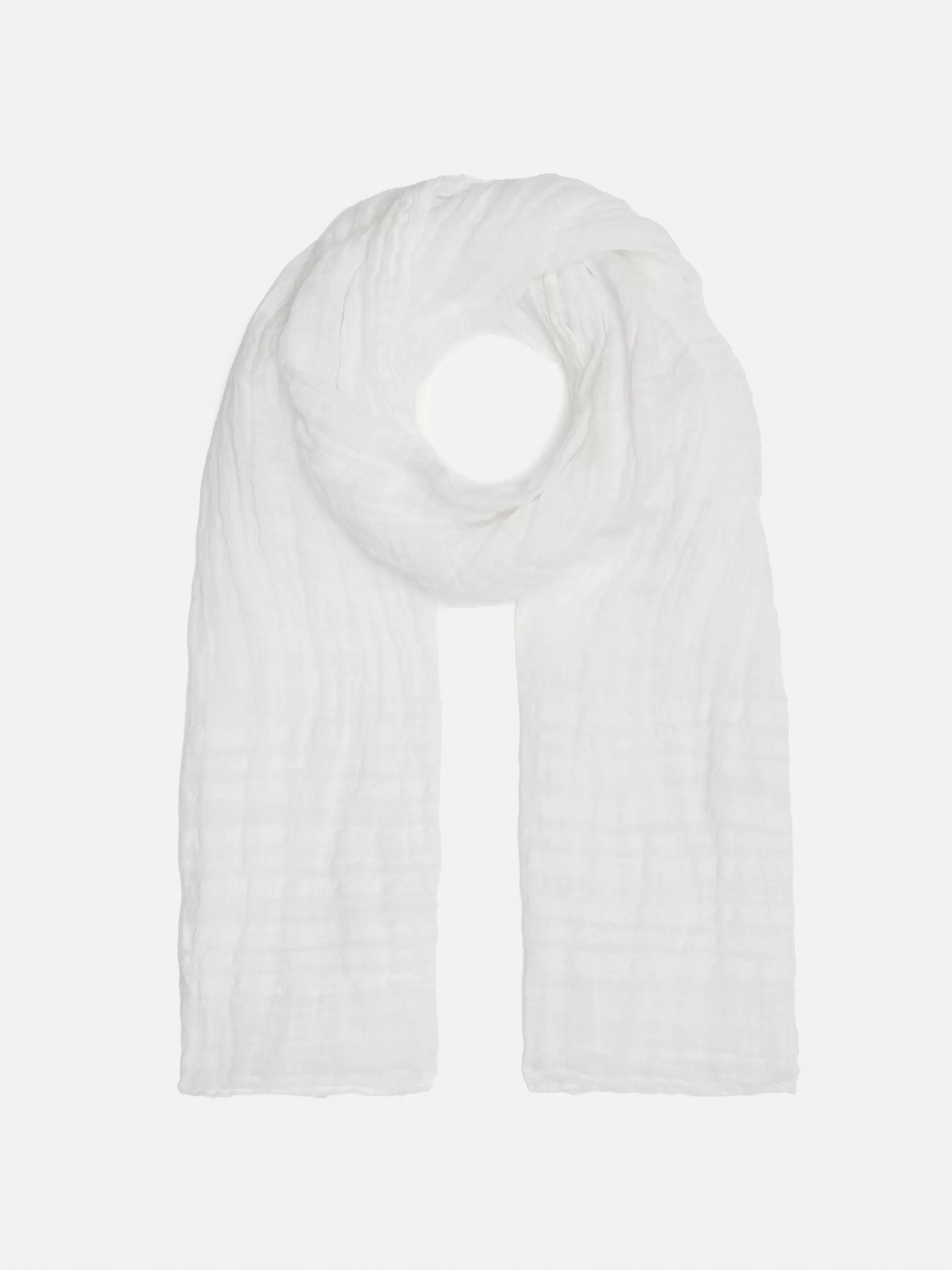 Jigsaw Ponchos & Scarves-Linen Woven Scarf White