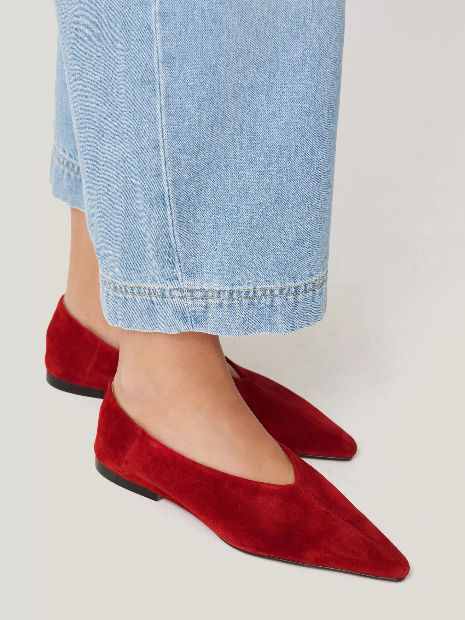 Jigsaw Flats-Linnie Flat Pointed Ballerina Red