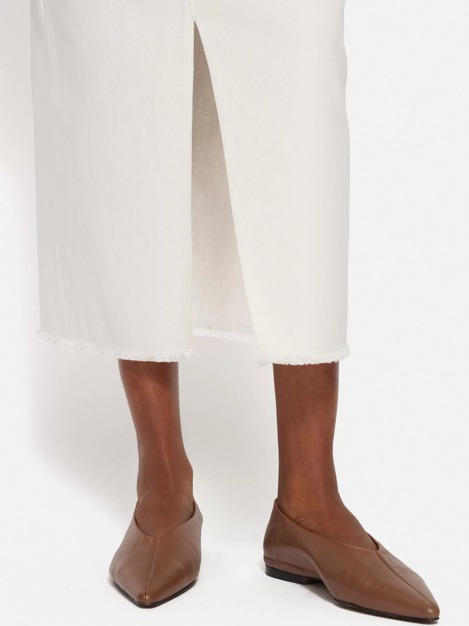 Jigsaw Flats | Leather-Linnie Flat Pointed Ballerina Tan