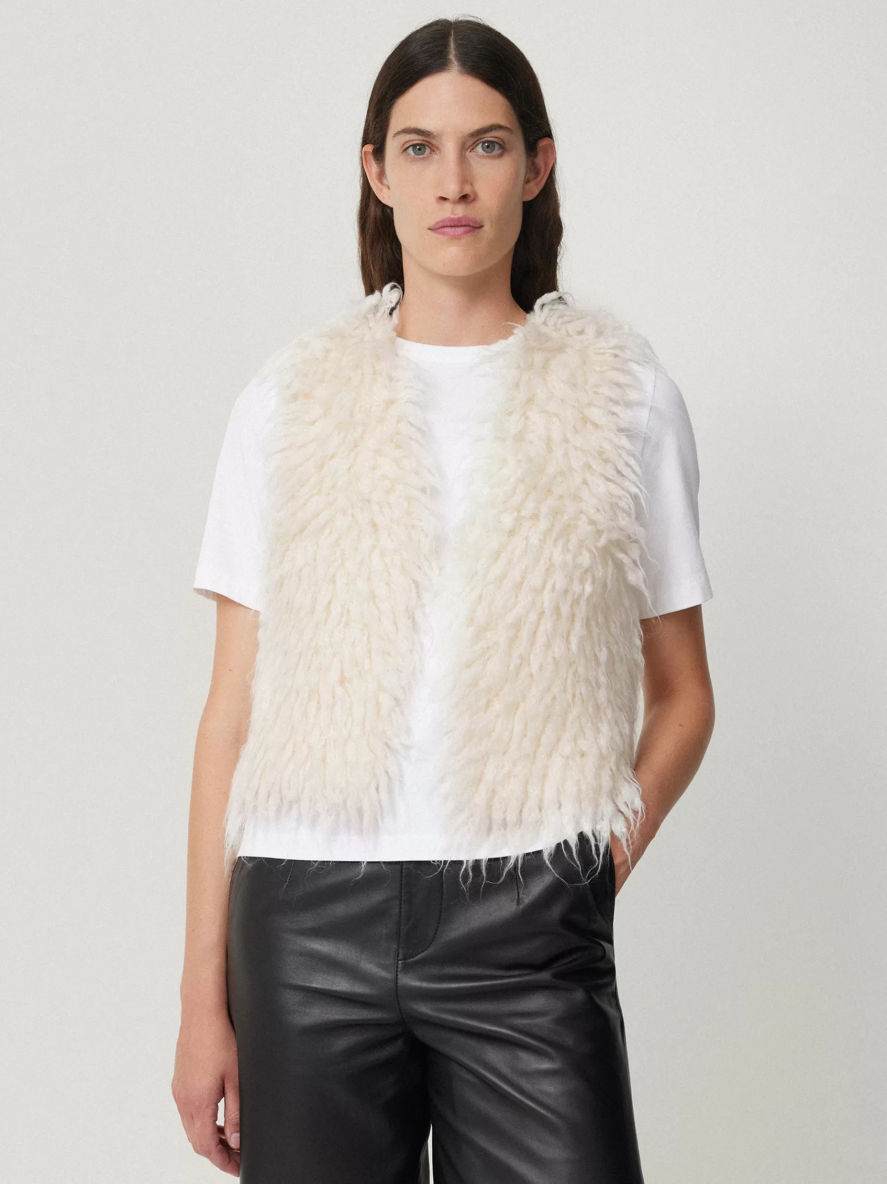 Jigsaw Knitwear & Cashmere-Looped Knitted Gilet Cream