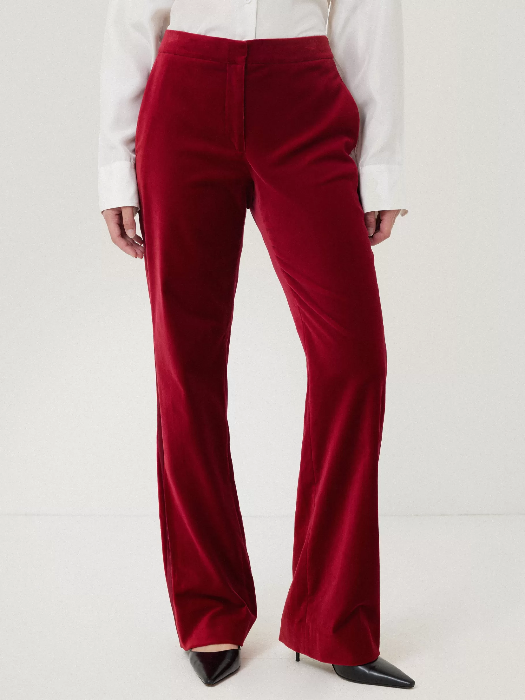 Jigsaw Trousers | Suits & Tailoring-Mason Velvet Trouser Red