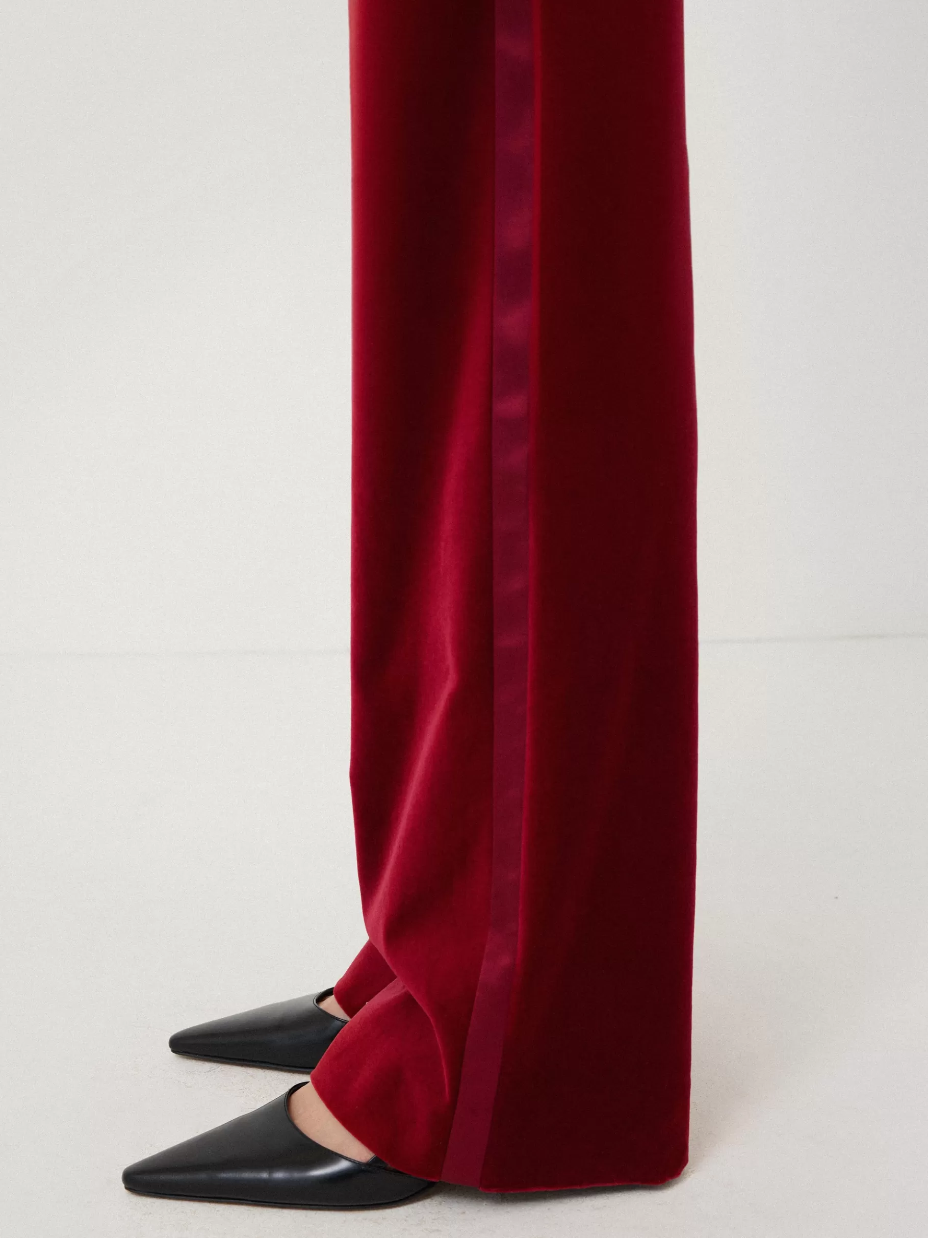 Jigsaw Trousers | Suits & Tailoring-Mason Velvet Trouser Red