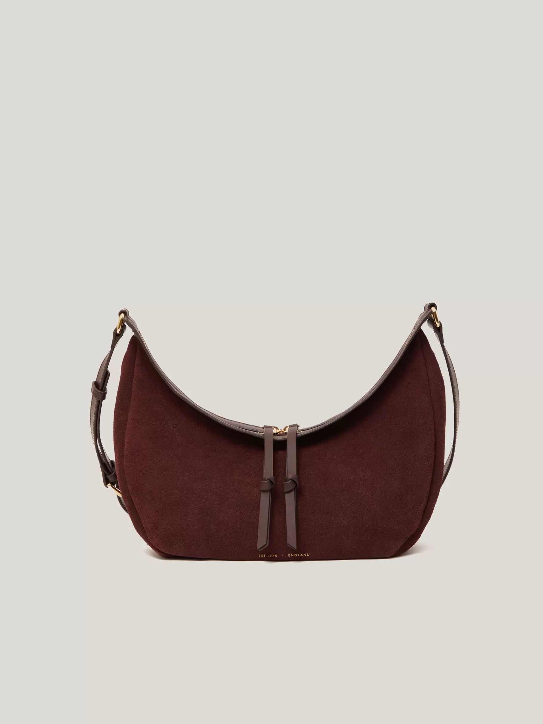 Jigsaw Bags-Melbury Soft Suede Bag Port