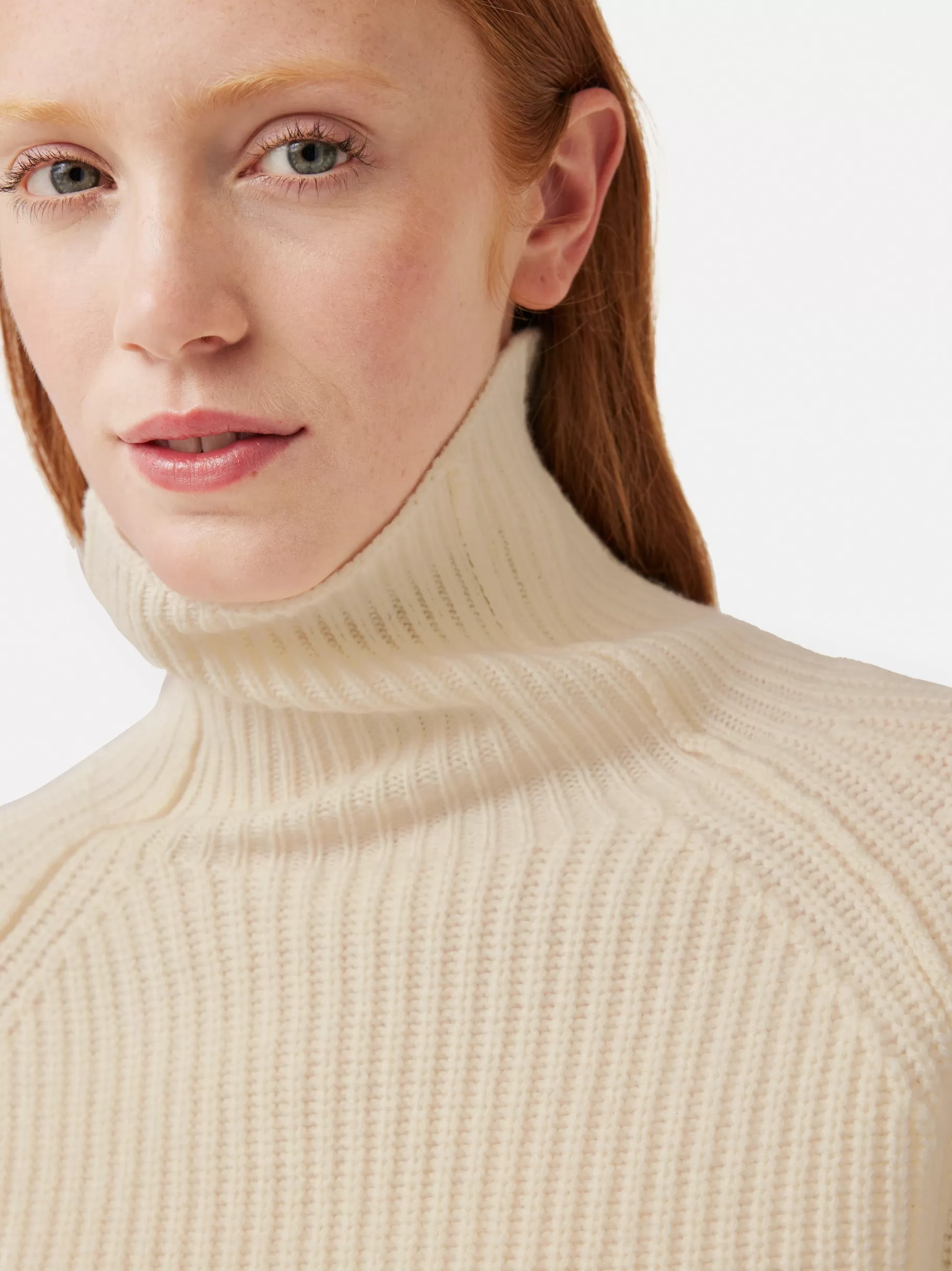 Jigsaw Knitwear & Cashmere-Merino Fishermans Rib Jumper Cream