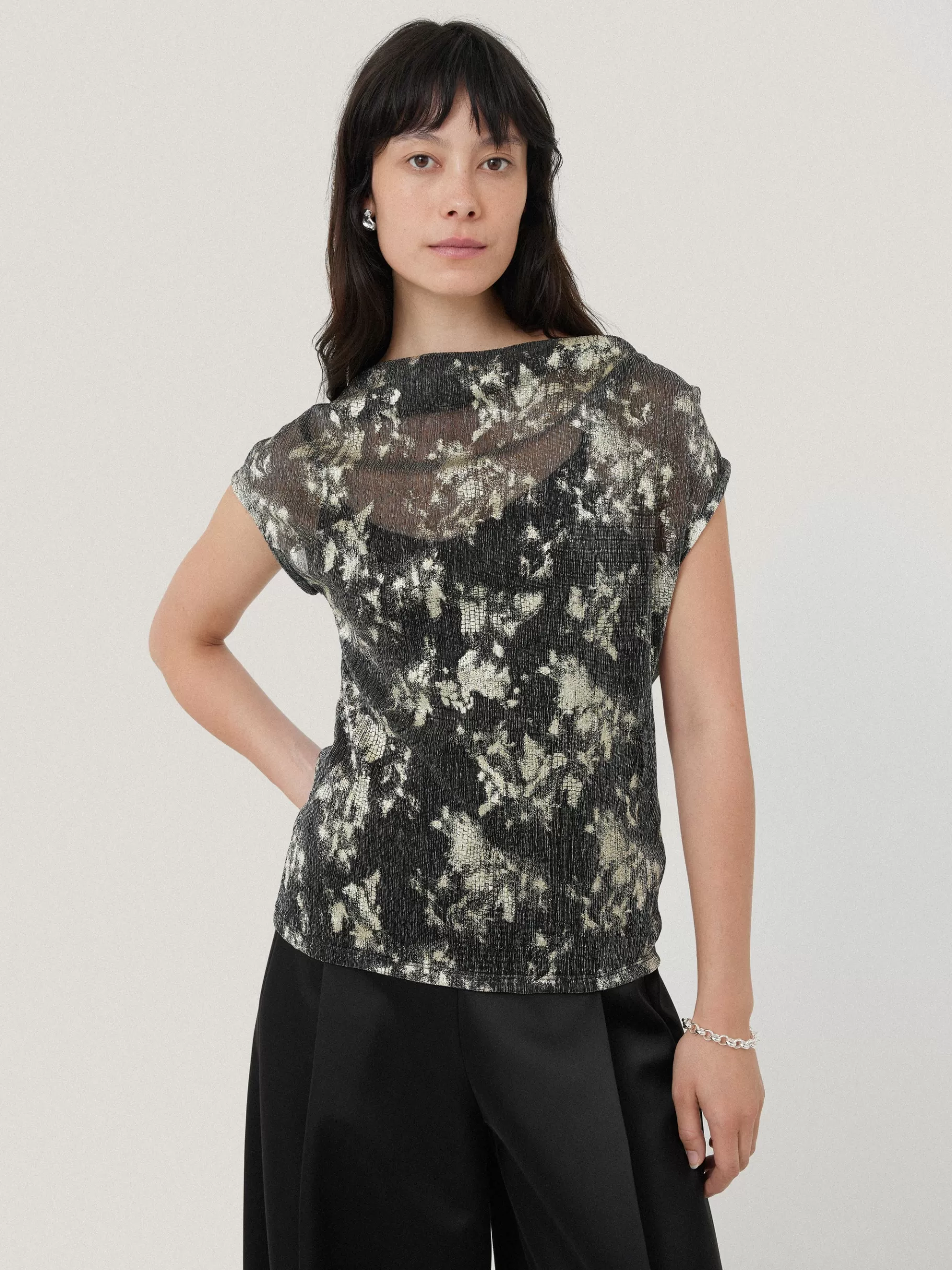 Jigsaw Shirts & Tops | Party-Metallic Asymmetric Top Gold