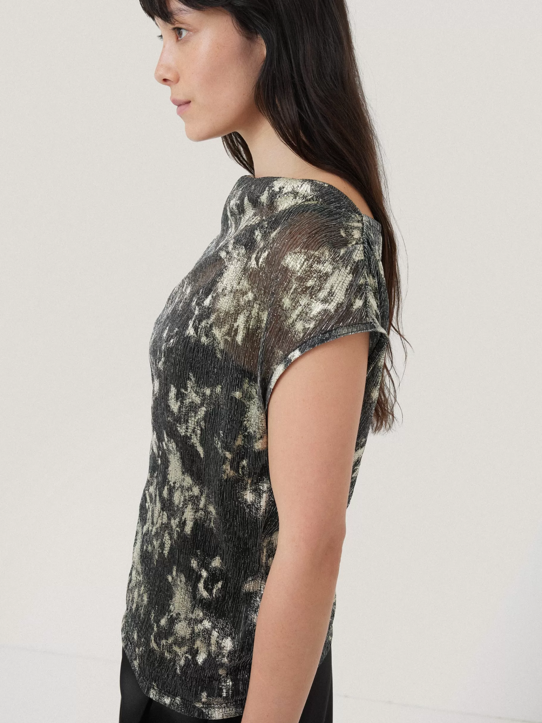 Jigsaw Shirts & Tops | Party-Metallic Asymmetric Top Gold