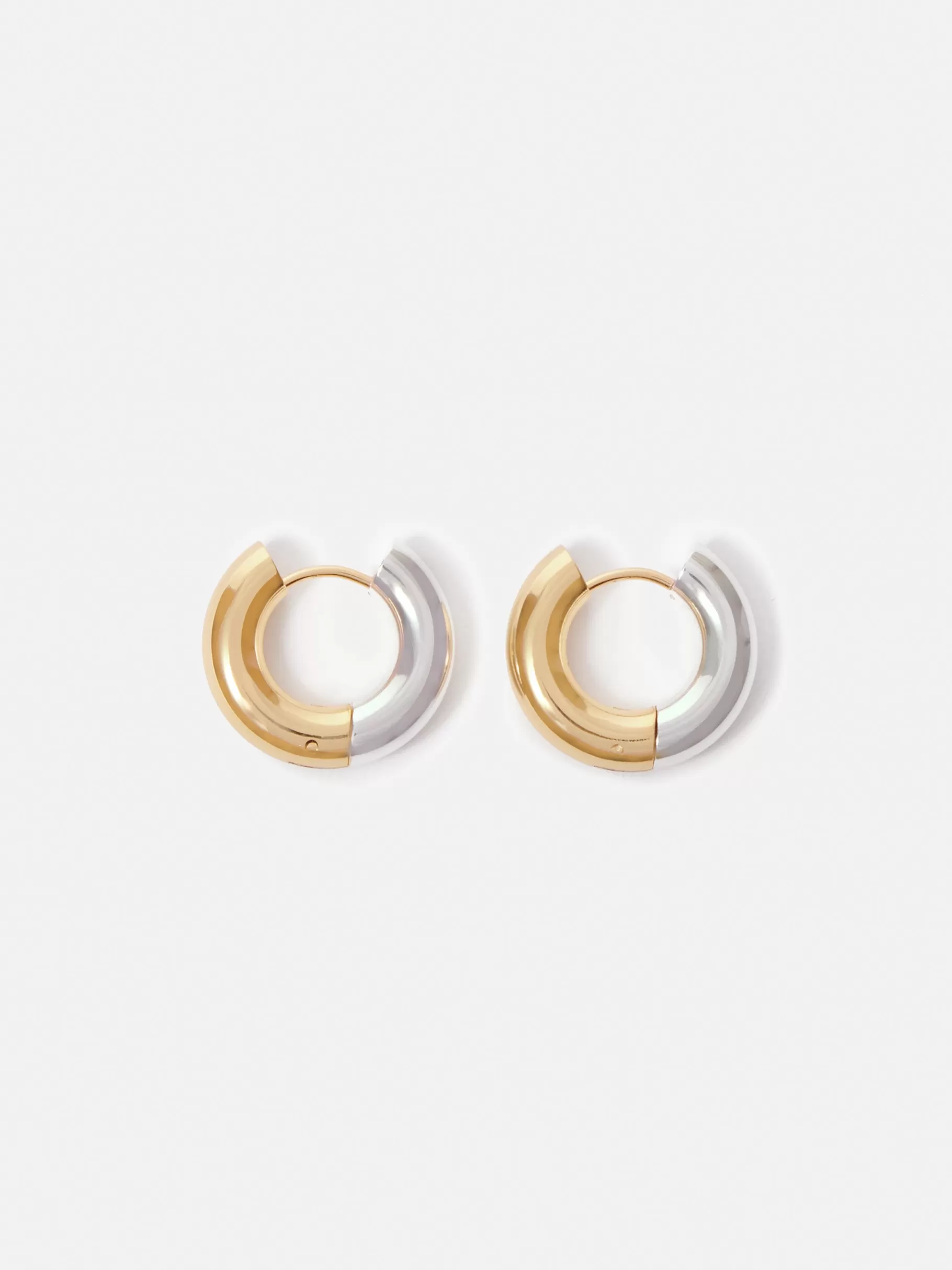 Jigsaw Jewellery-Mixed Metal Hoop Earring Multi
