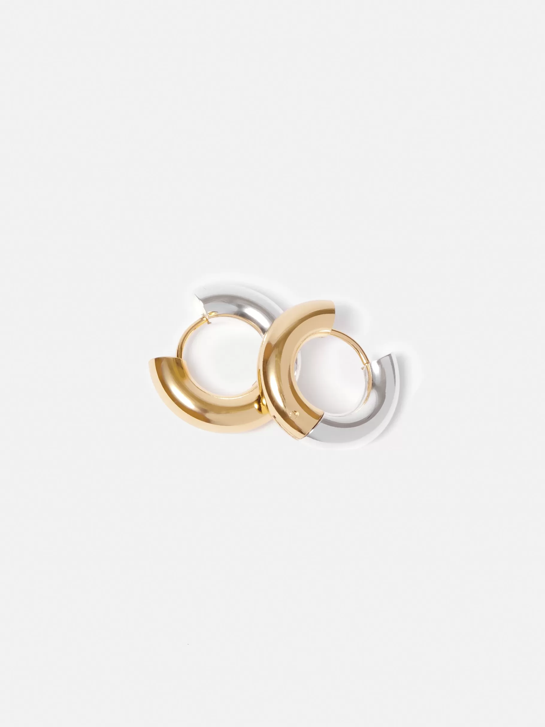 Jigsaw Jewellery-Mixed Metal Hoop Earring Multi