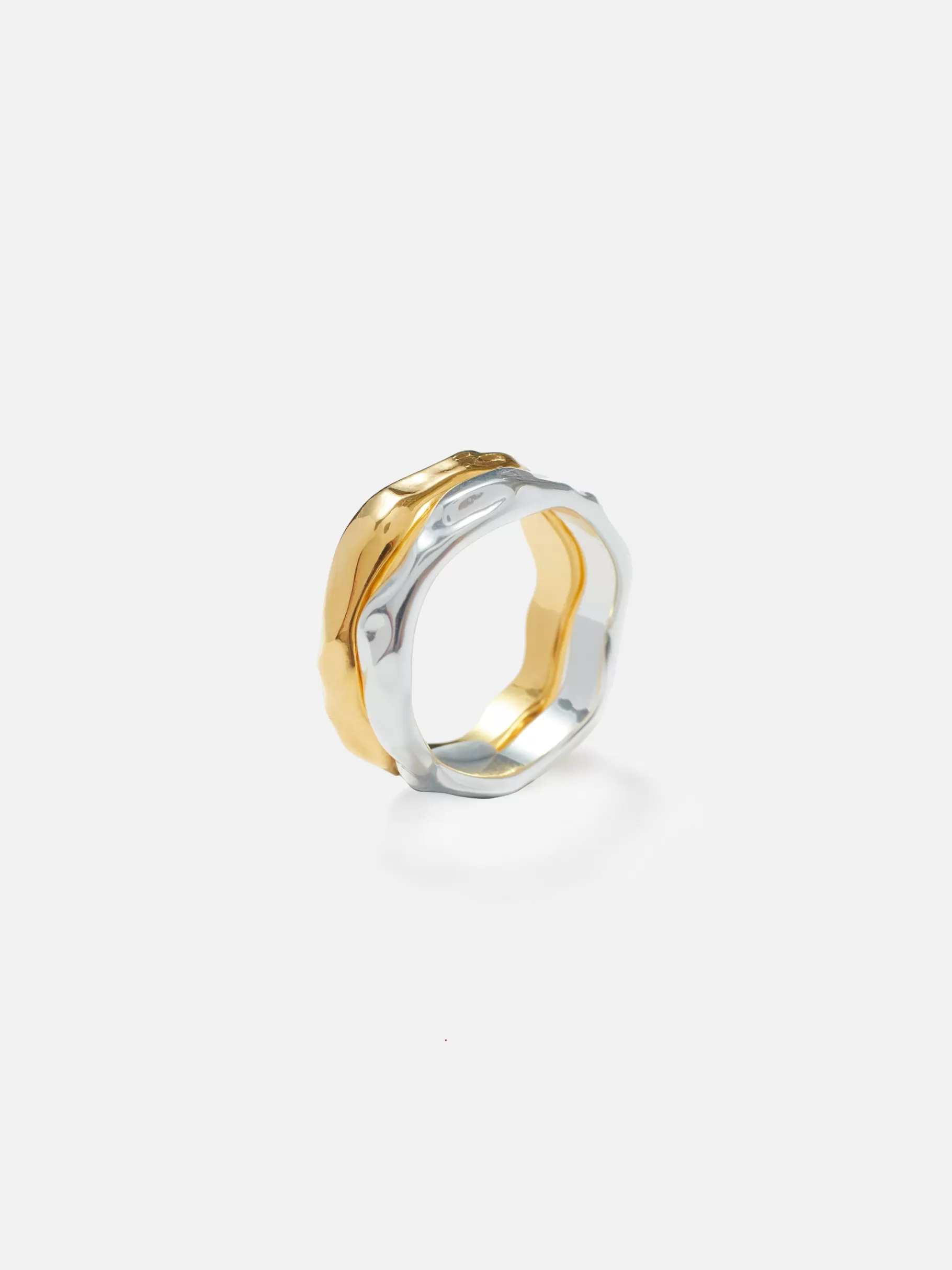Jigsaw Jewellery-Mixed Metal Ring Set Gold