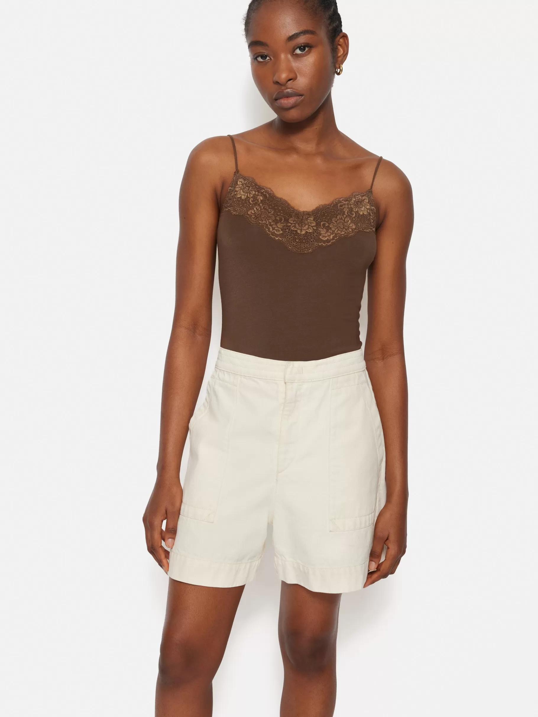 Jigsaw Pyjamas & Loungewear | Shirts & Tops-Modal Lace Vest Ganache