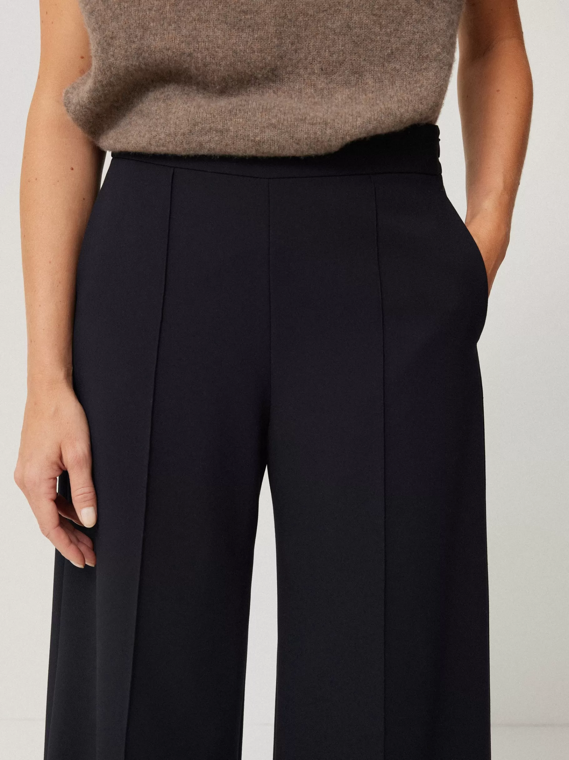 Jigsaw Trousers | Suits & Tailoring-Modern Crepe Sailor Trouser Navy