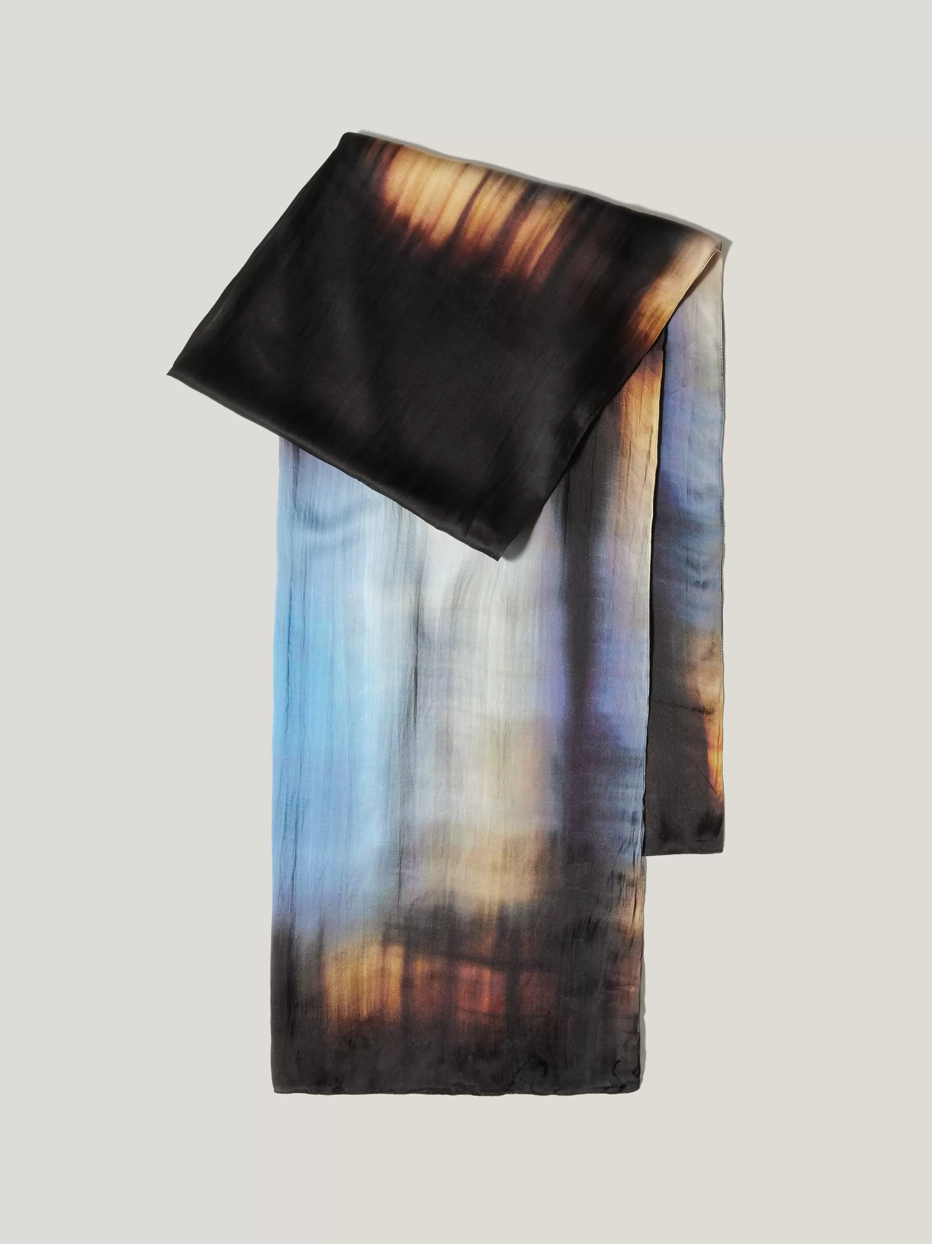 Jigsaw Ponchos & Scarves-Modern Tie Dye Silk Scarf Multi