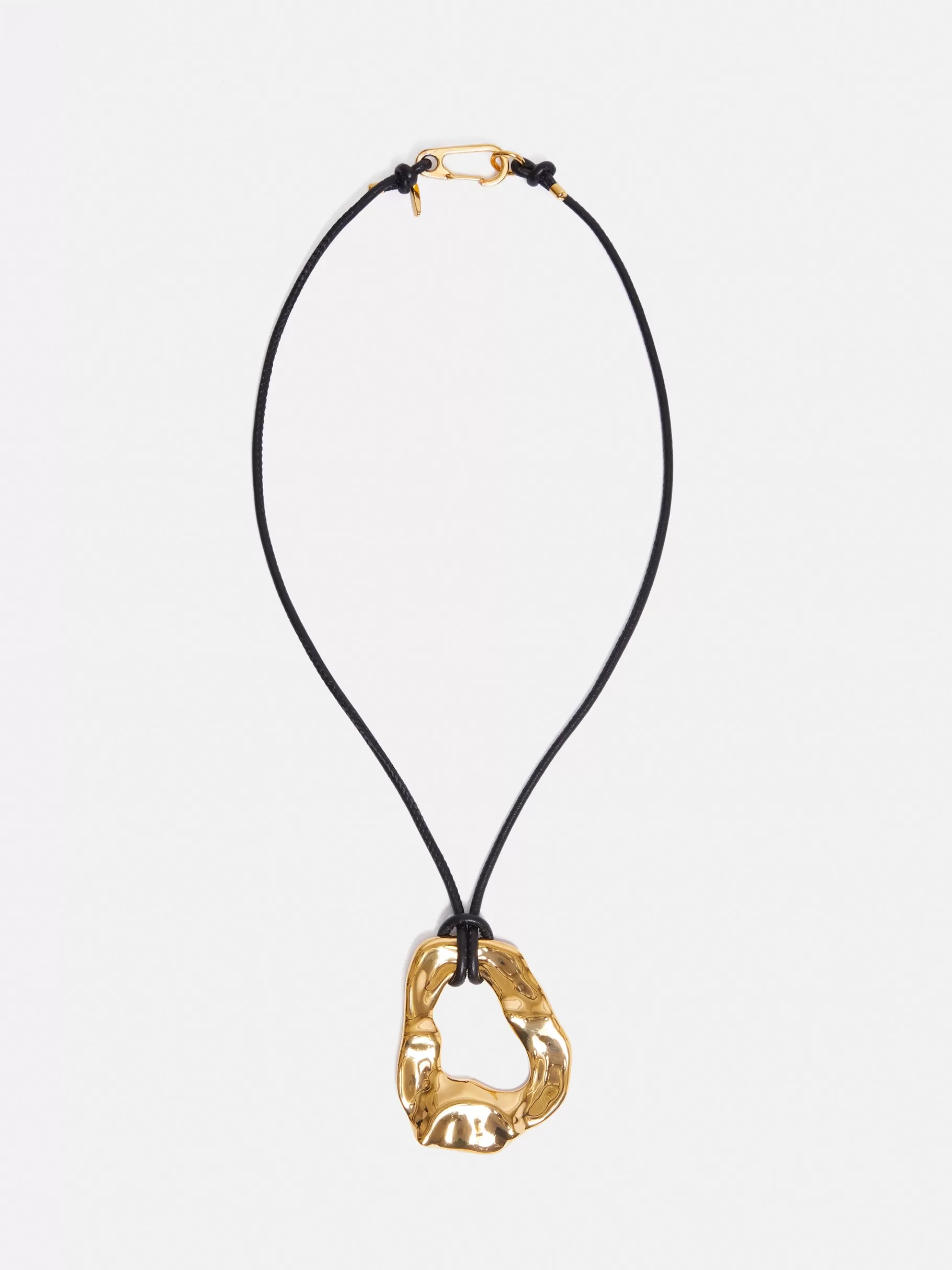 Jigsaw Jewellery | Party-Molten Loop Leather Necklace Gold