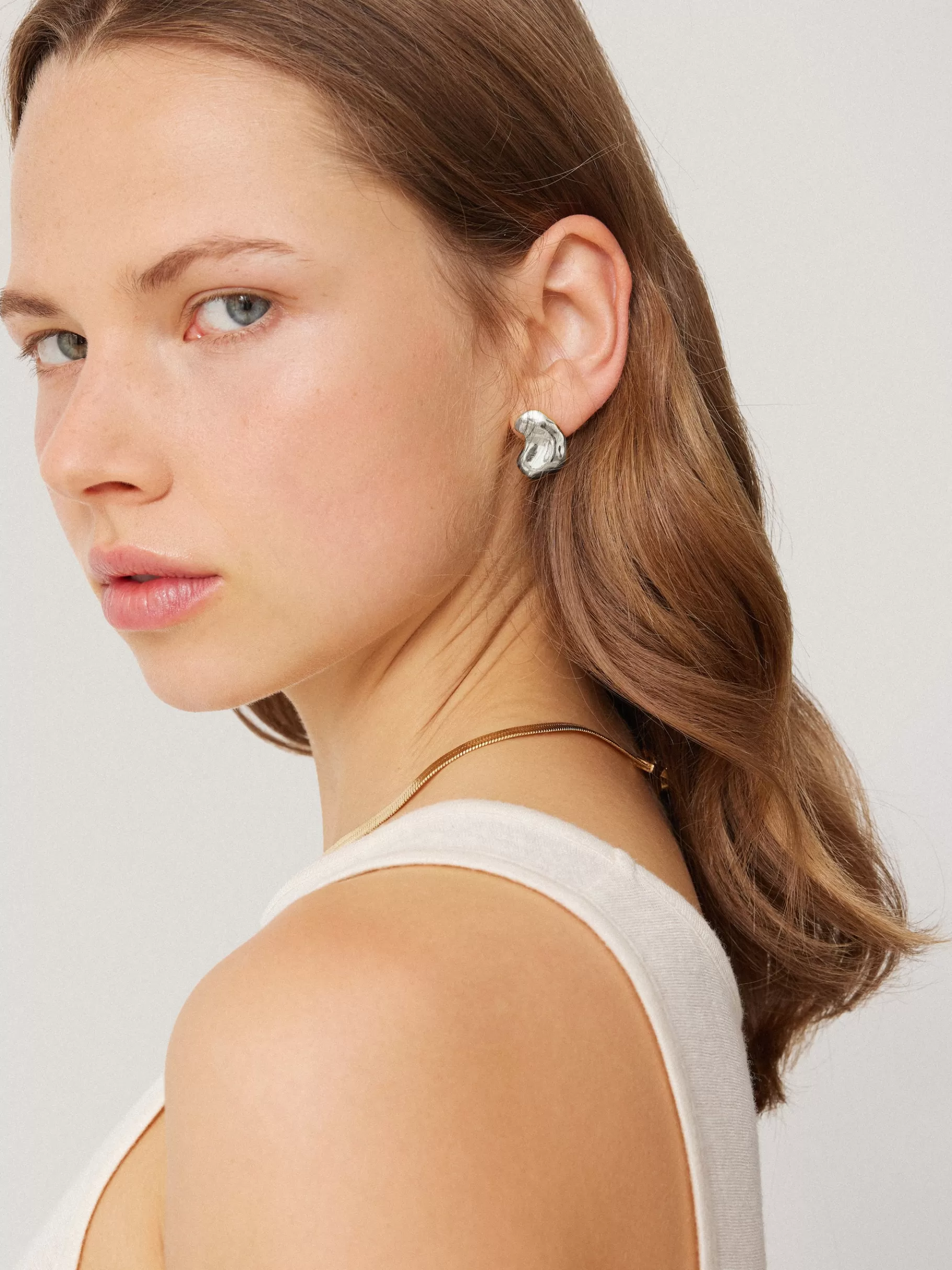 Jigsaw Jewellery | Party-Molten Stud Earring Silver