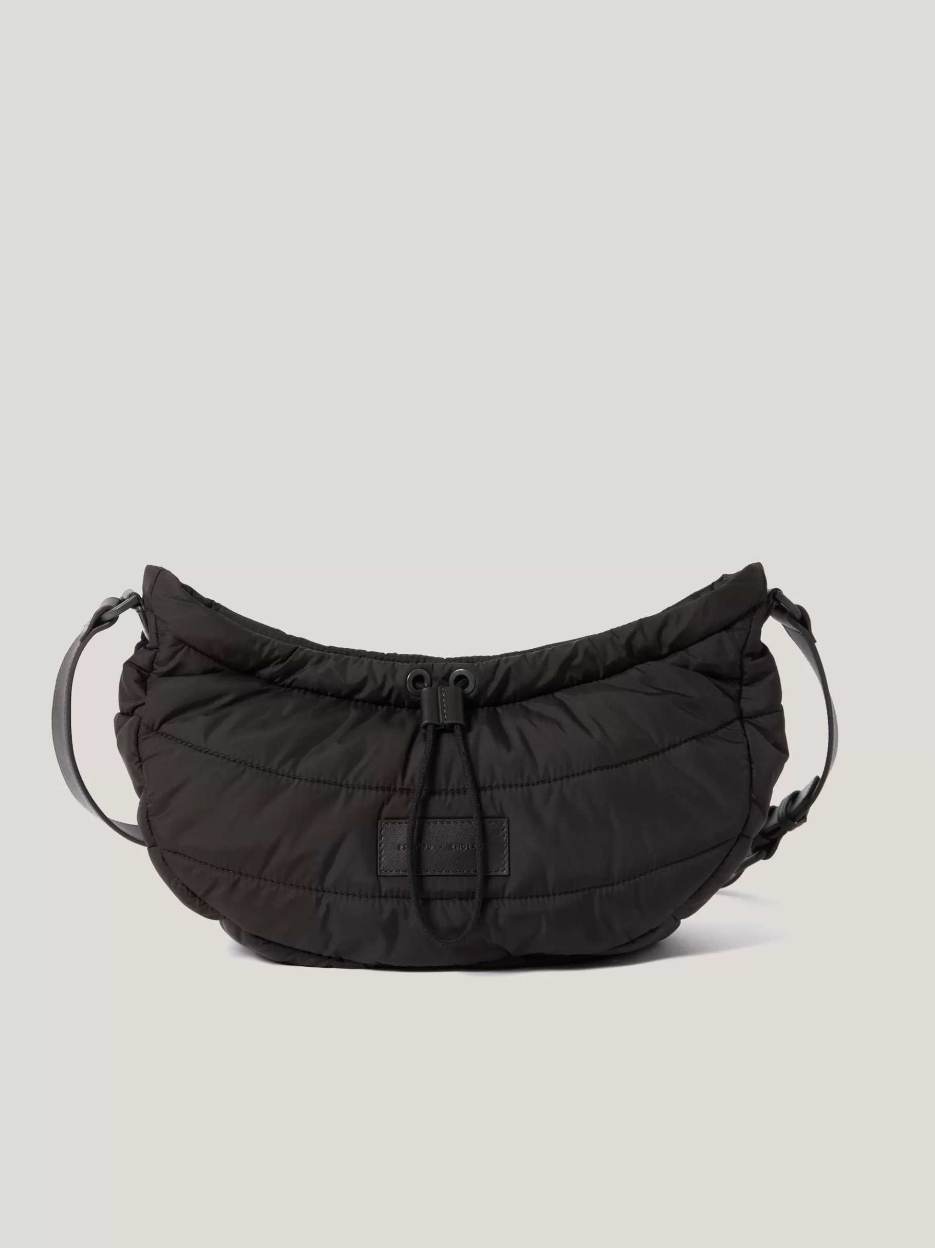 Jigsaw Bags-Nylon Drawstring Crossbody Chocolate