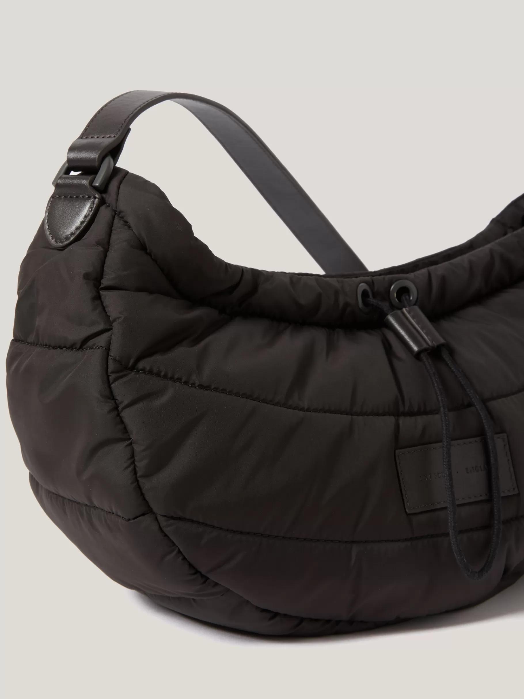 Jigsaw Bags-Nylon Drawstring Crossbody Chocolate
