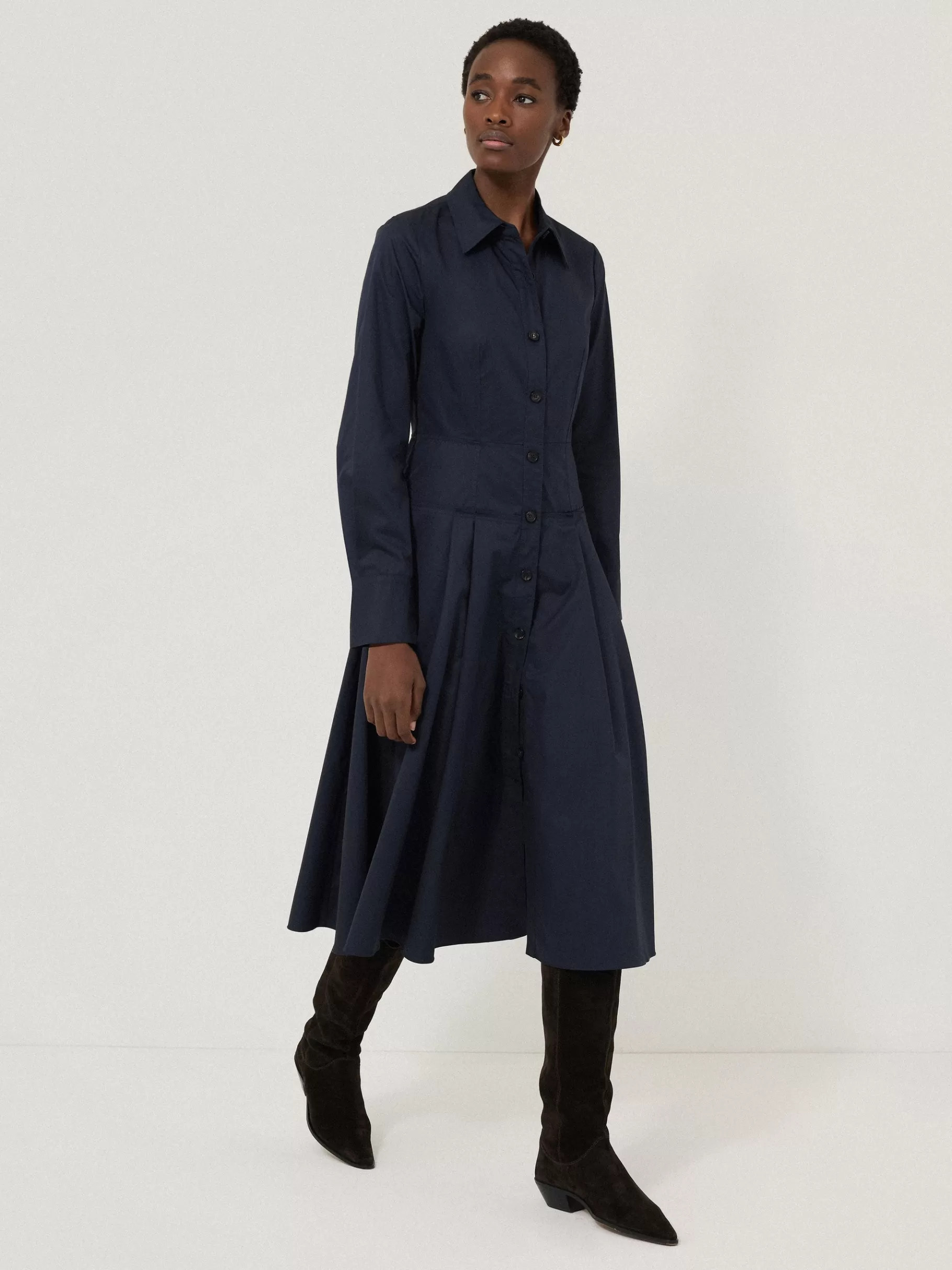Jigsaw Dresses & Jumpsuits-Panelled Shirt Dress Navy