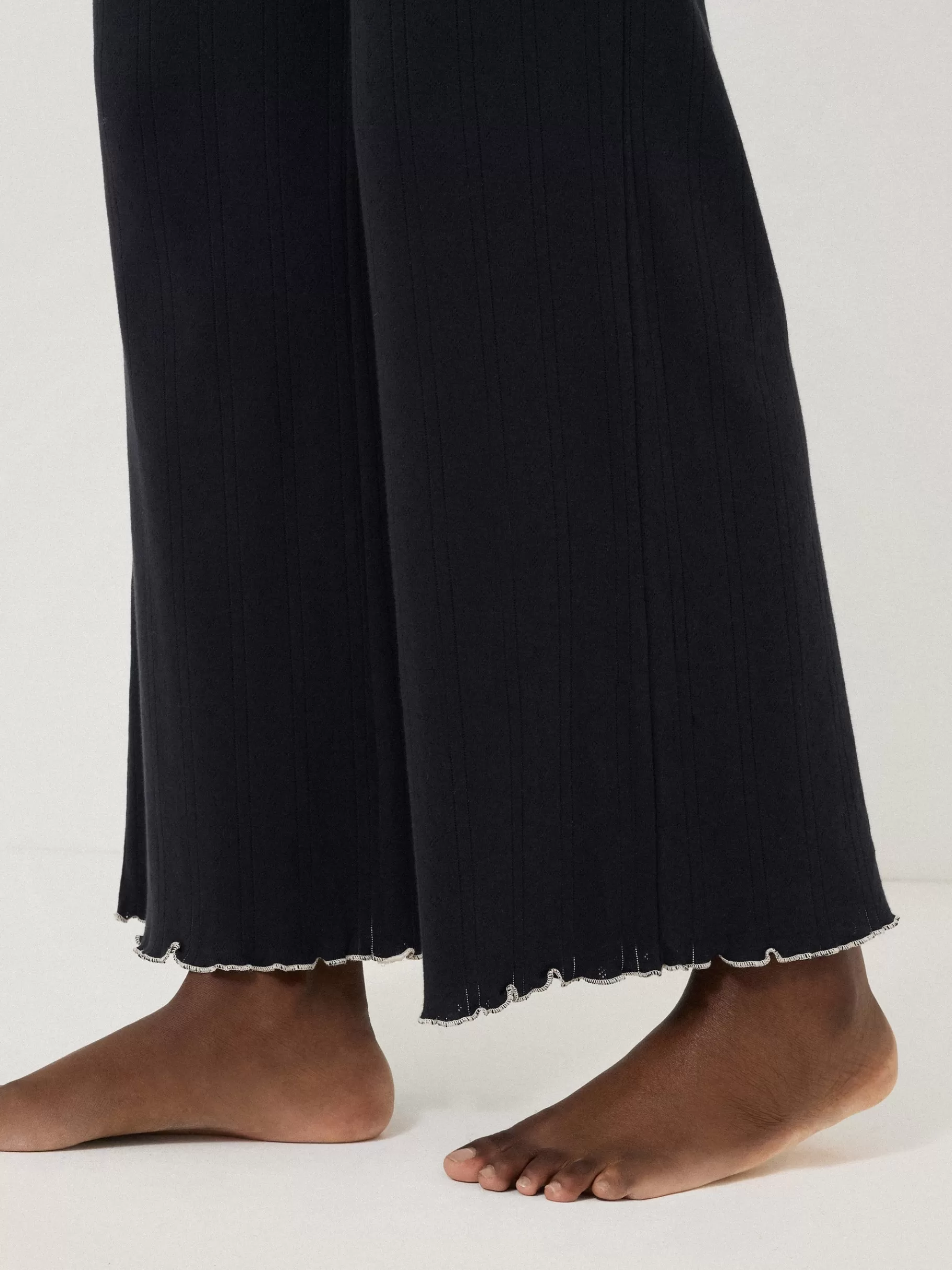 Jigsaw Pyjamas & Loungewear-Pointelle Pyjama Trousers Navy