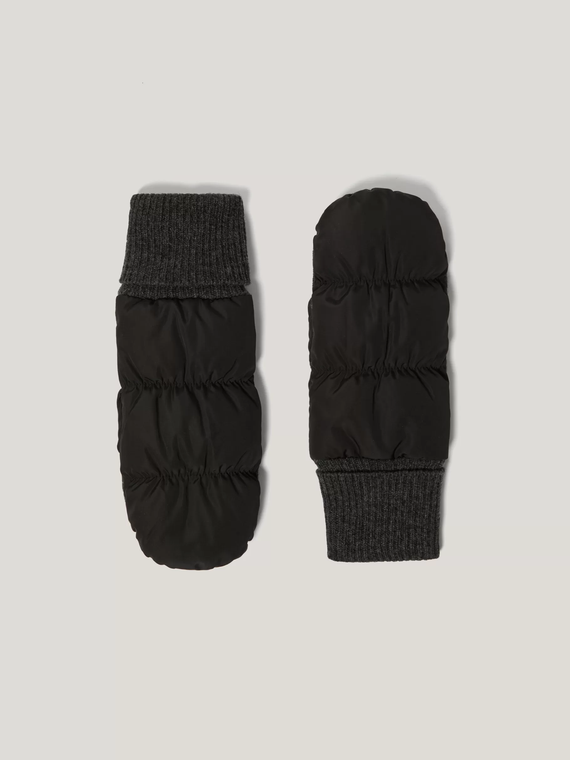 Jigsaw Hats & Gloves-Puffer Mittens Black