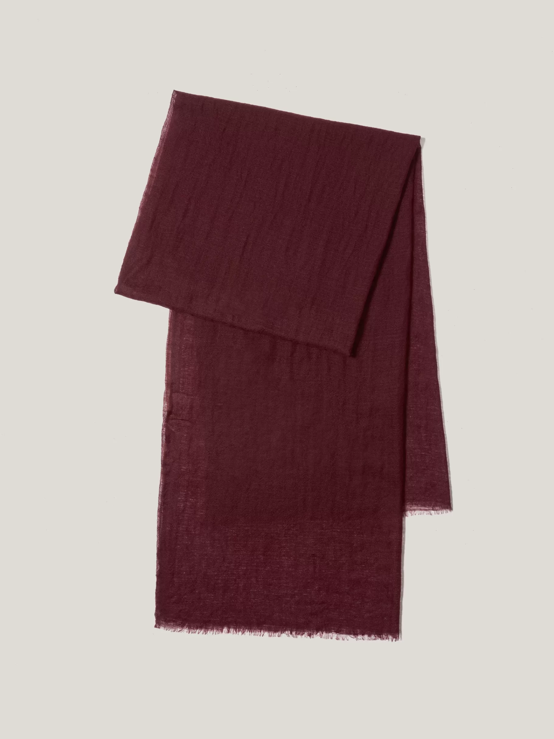 Jigsaw Ponchos & Scarves | Knitwear & Cashmere-Pure Cashmere Gauze Scarf Burgundy