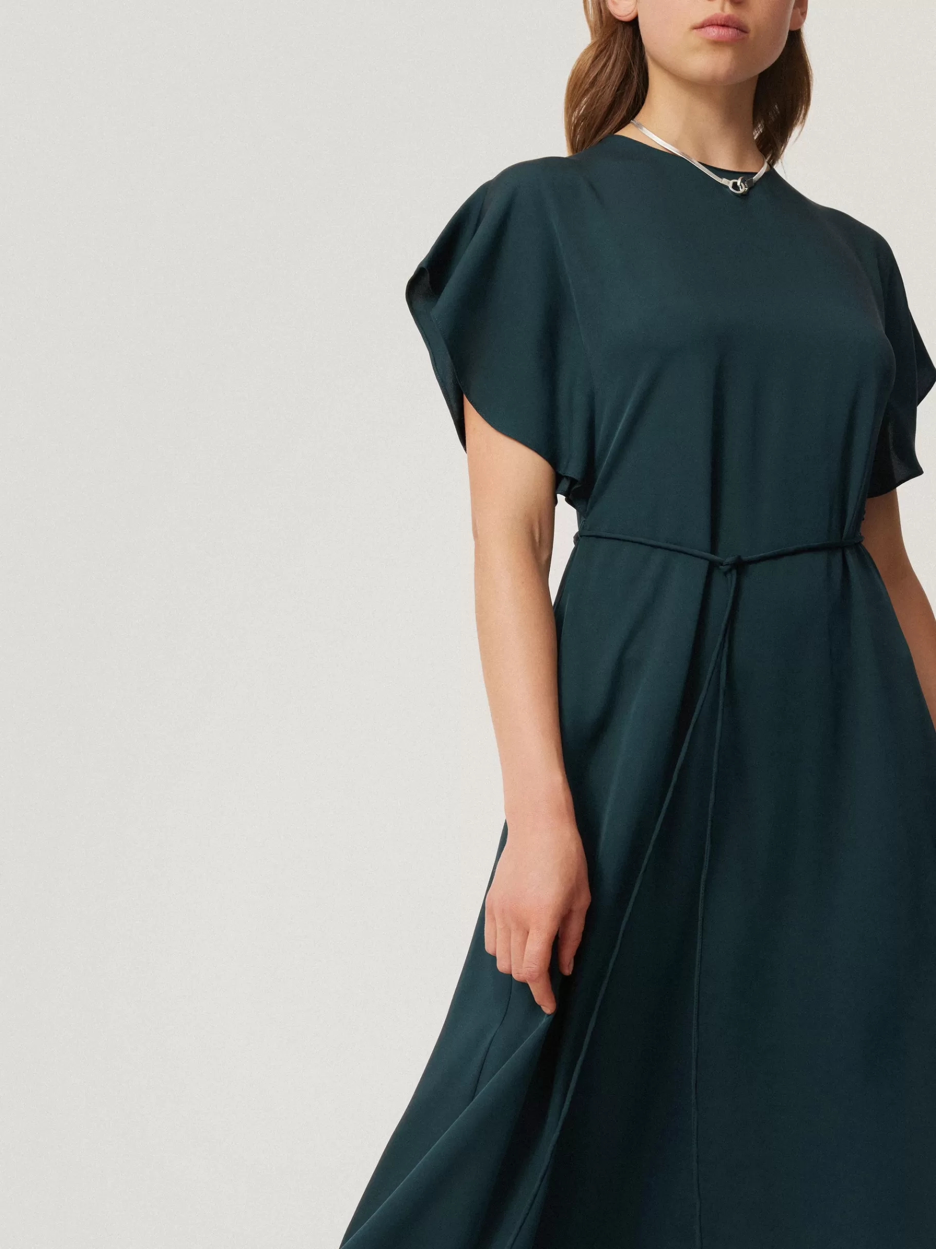 Jigsaw Dresses & Jumpsuits | Party-Pure Silk Drape Sleeve Dress Blue