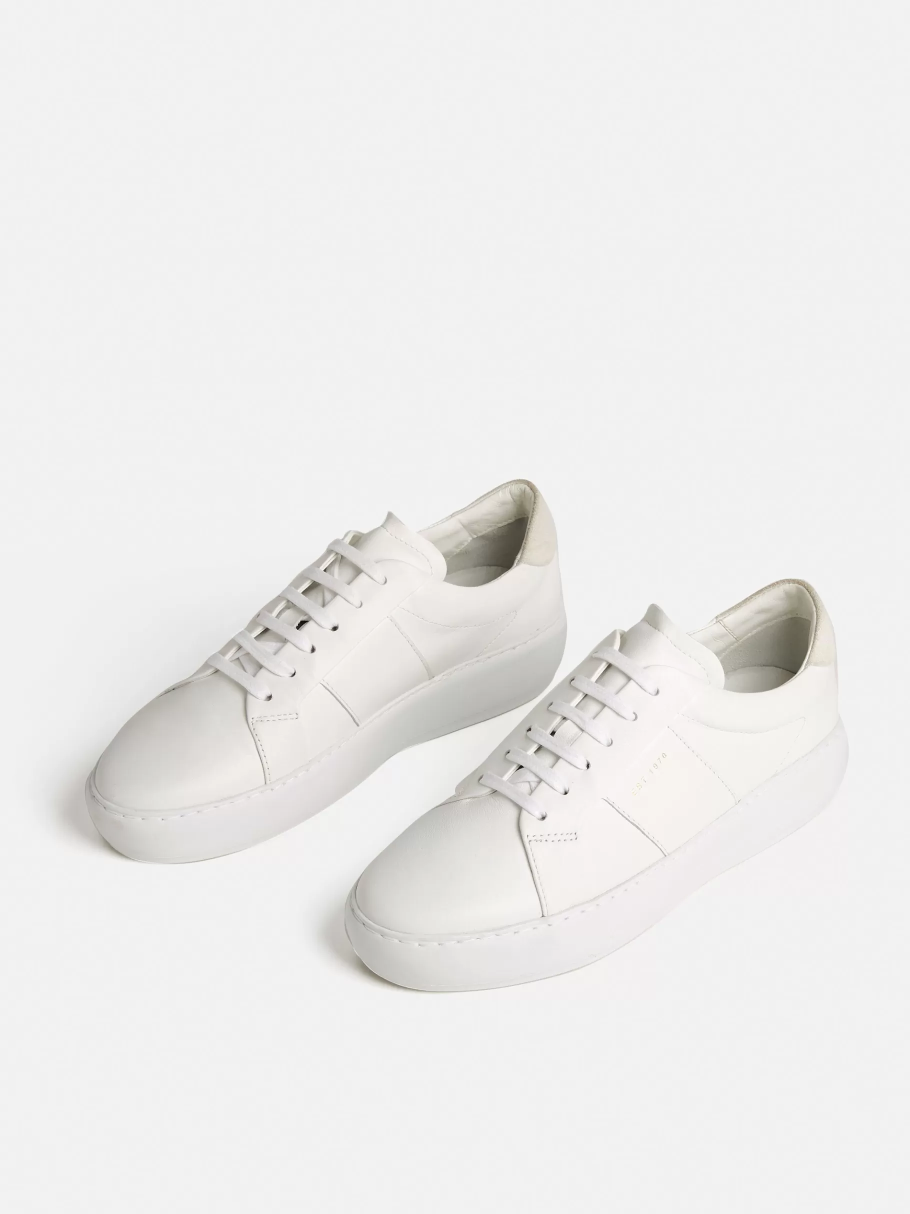 Jigsaw Trainers | Flats-Riva Leather Platform Trainer White