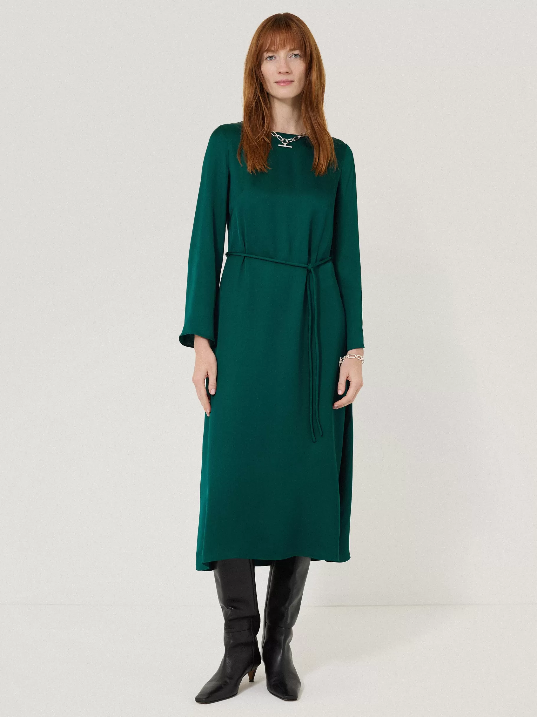 Jigsaw Dresses & Jumpsuits | Party-Satin Back Crepe Dress Green