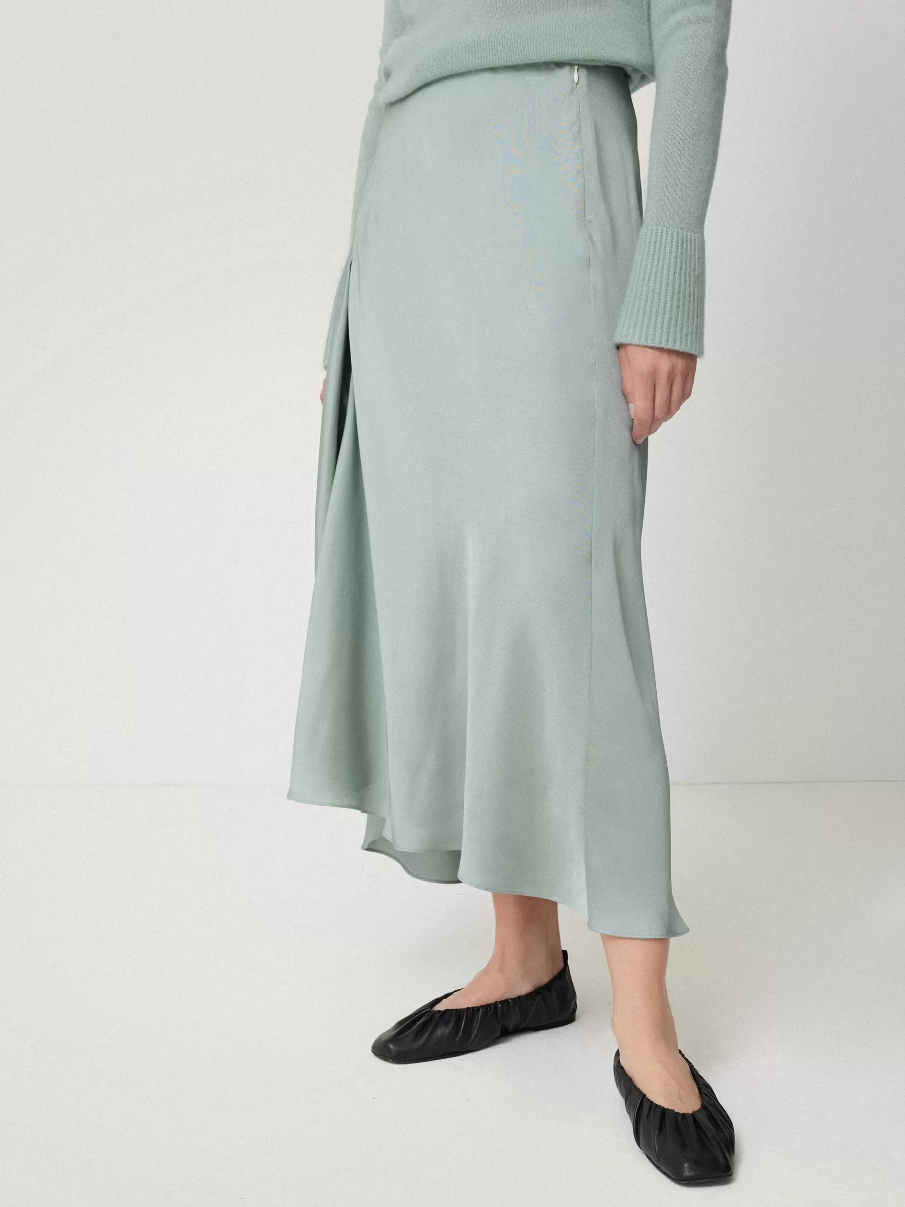 Jigsaw Skirts | Party-Satin Bias Asymmetric Skirt Blue