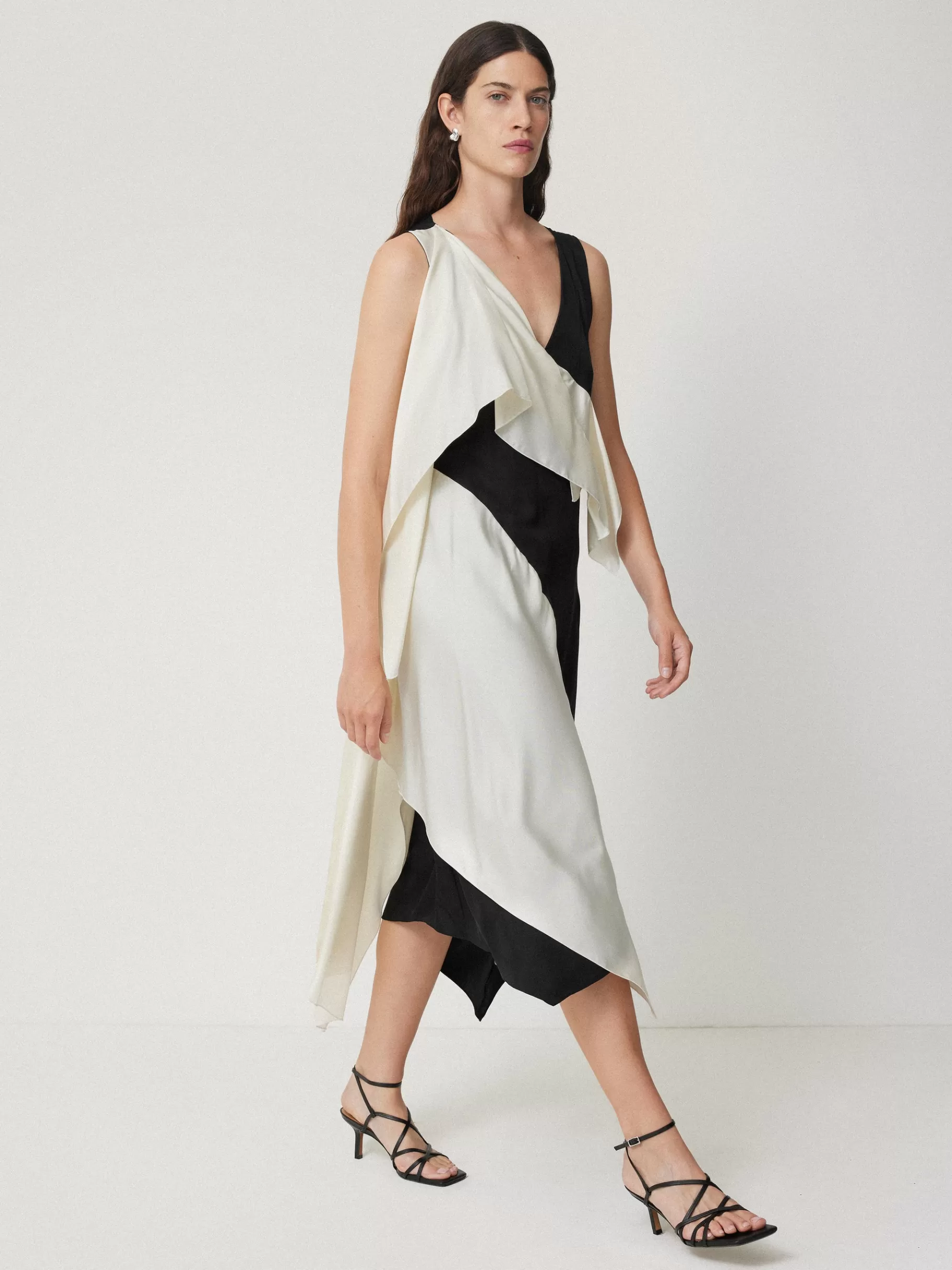 Jigsaw Co-ords | Dresses & Jumpsuits-Sculptural Silk Twill Dress Monochrome