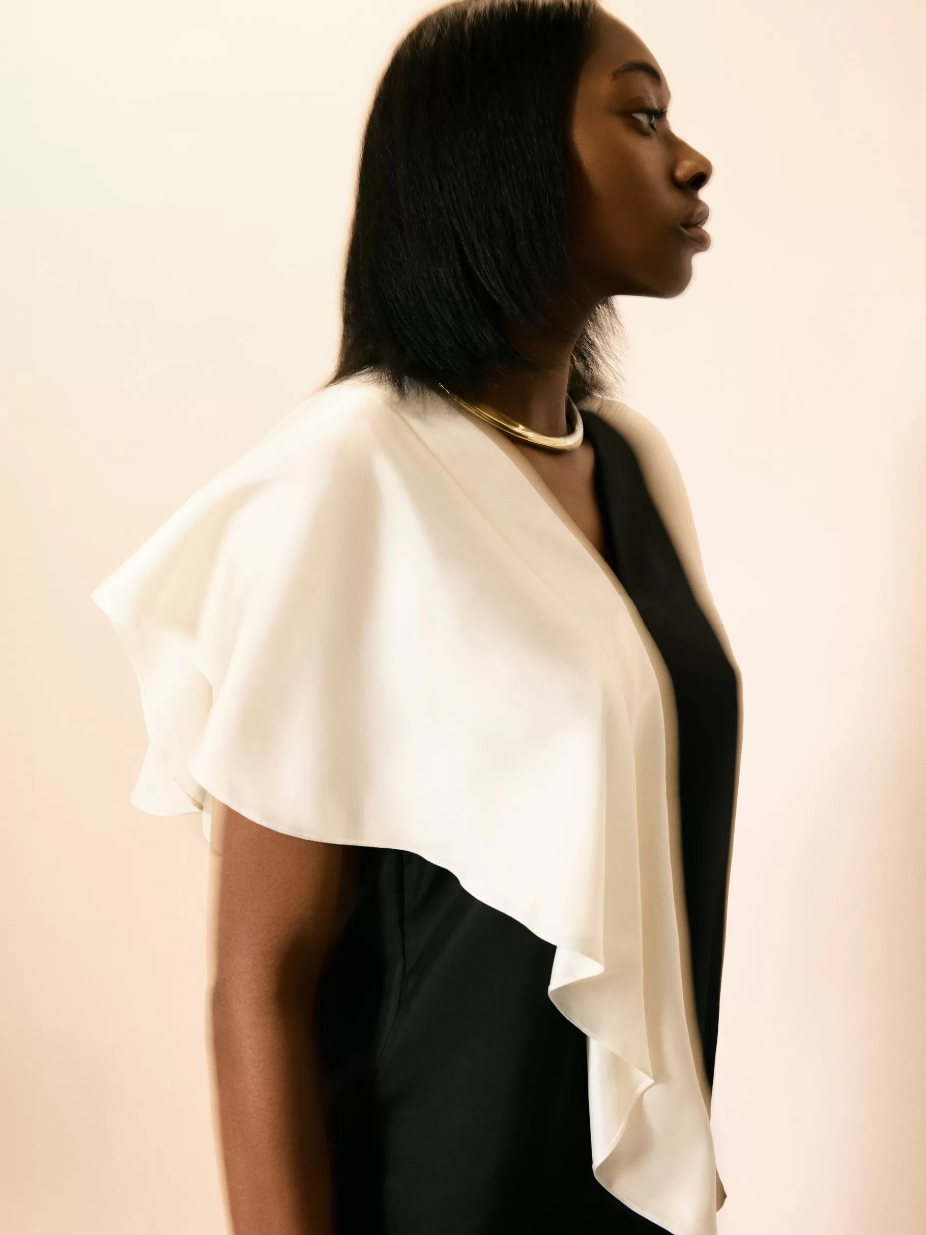 Jigsaw Shirts & Tops | Co-ords-Sculptural Silk Twill Top Monochrome