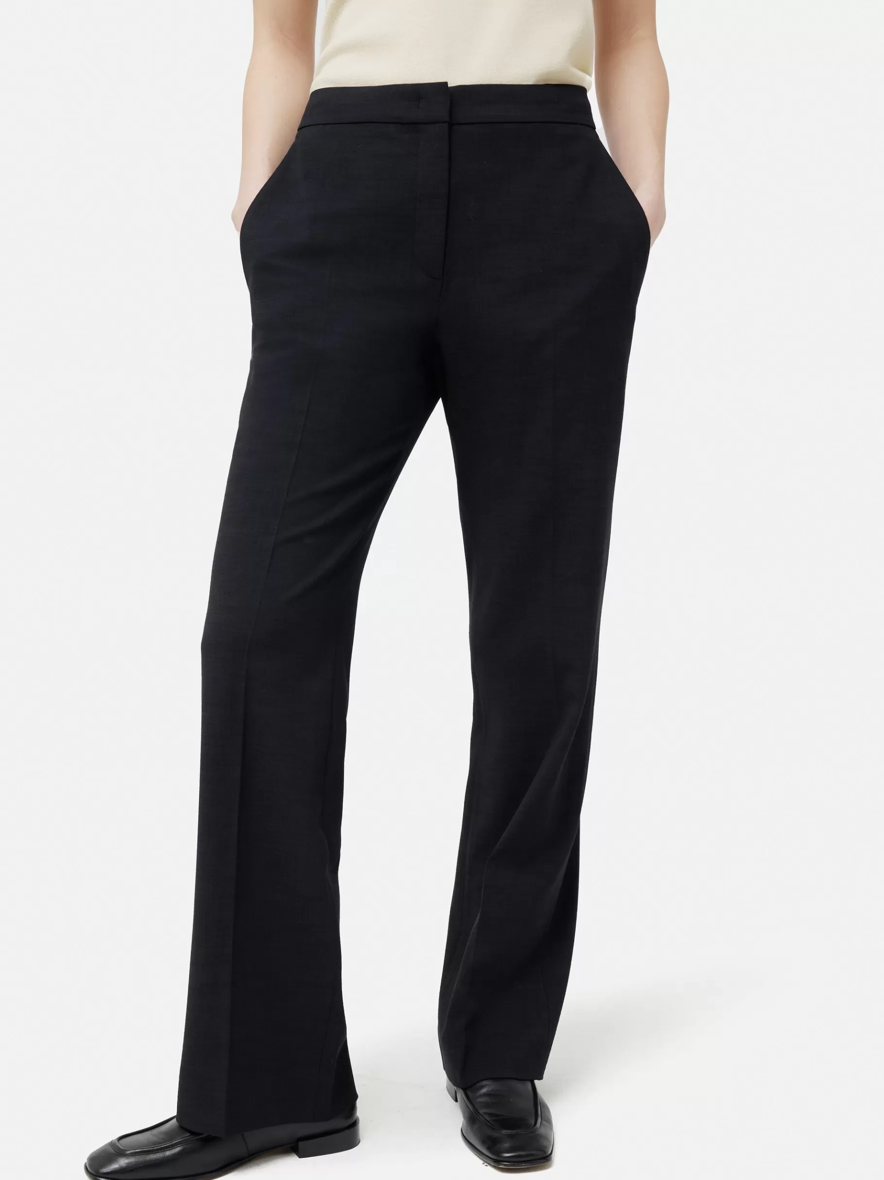 Jigsaw Trousers | Suits & Tailoring-Short Crosshatch Mason Trouser Navy