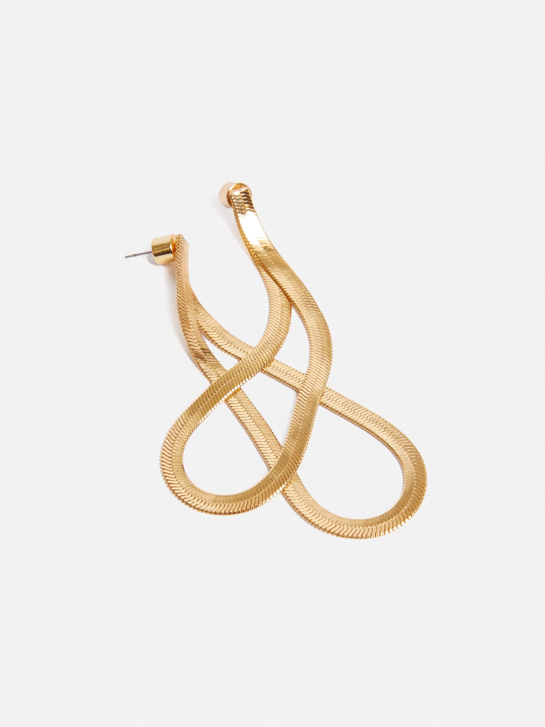 Jigsaw Jewellery | Party-Snake Chain Loop Earrings Gold