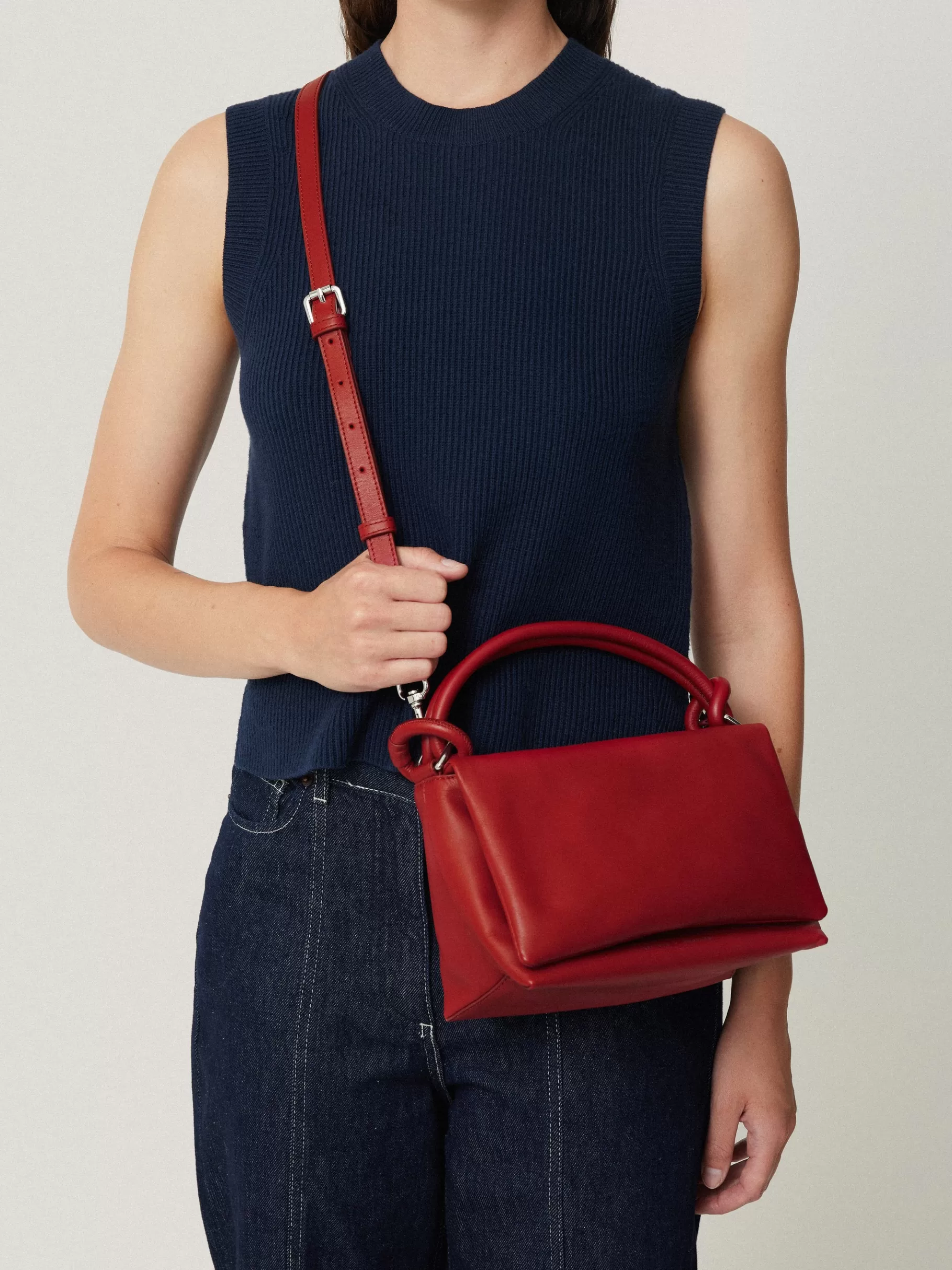 Jigsaw Bags-Soft Padded Crossbody Red