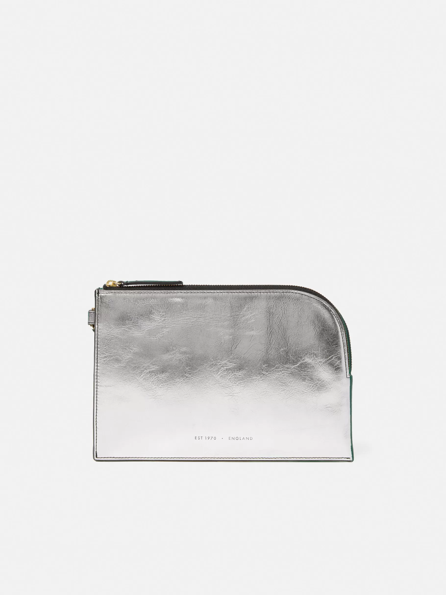 Jigsaw Wallets & Card Holders | Party-Sophia Metallic Leather Pouch Silver