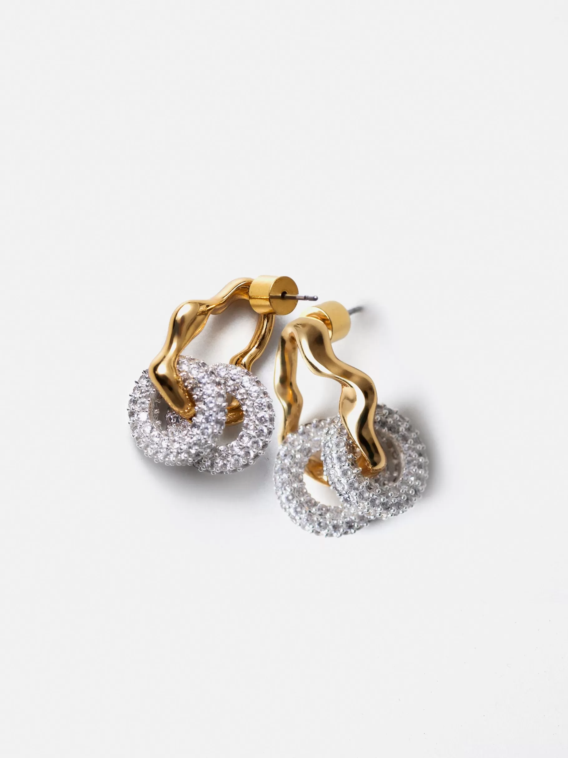 Jigsaw Jewellery-Sparkle Loop Earrings Gold