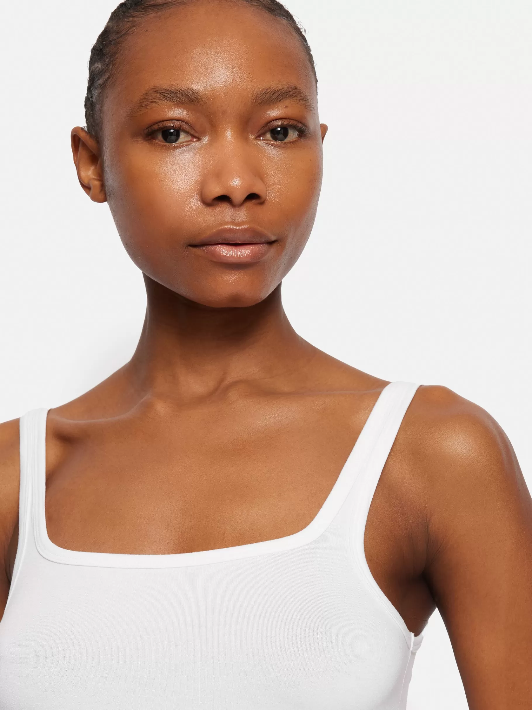Jigsaw Shirts & Tops-Square Neck Layering Tank White