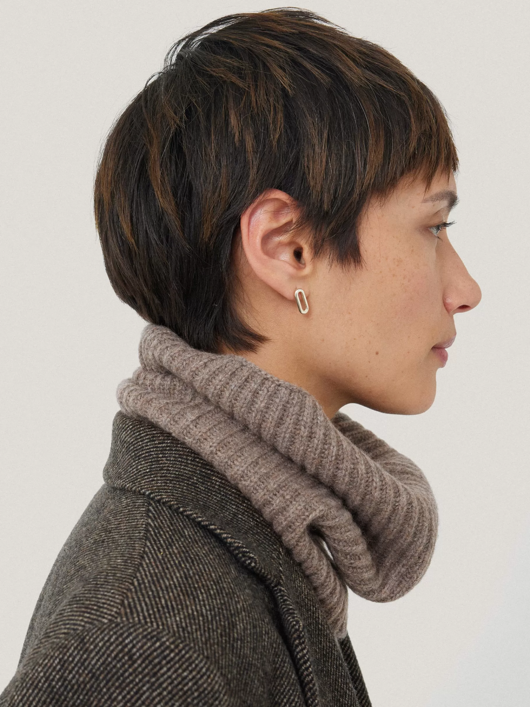 Jigsaw Ponchos & Scarves | Knitwear & Cashmere-Wool Cashmere Blend Snood Oatmeal
