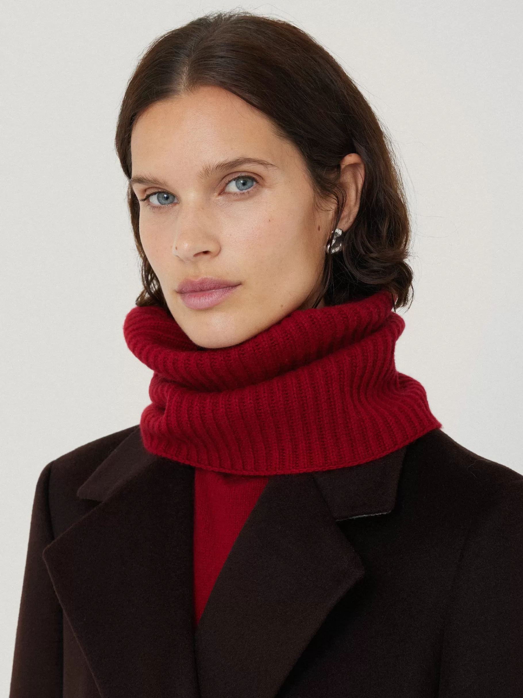 Jigsaw Ponchos & Scarves | Knitwear & Cashmere-Wool Cashmere Blend Snood Red