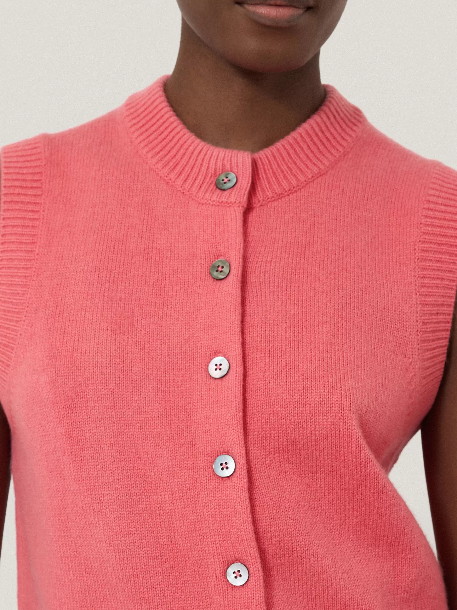 Jigsaw Knitwear & Cashmere-Wool Cashmere Blend Waistcoat Pink