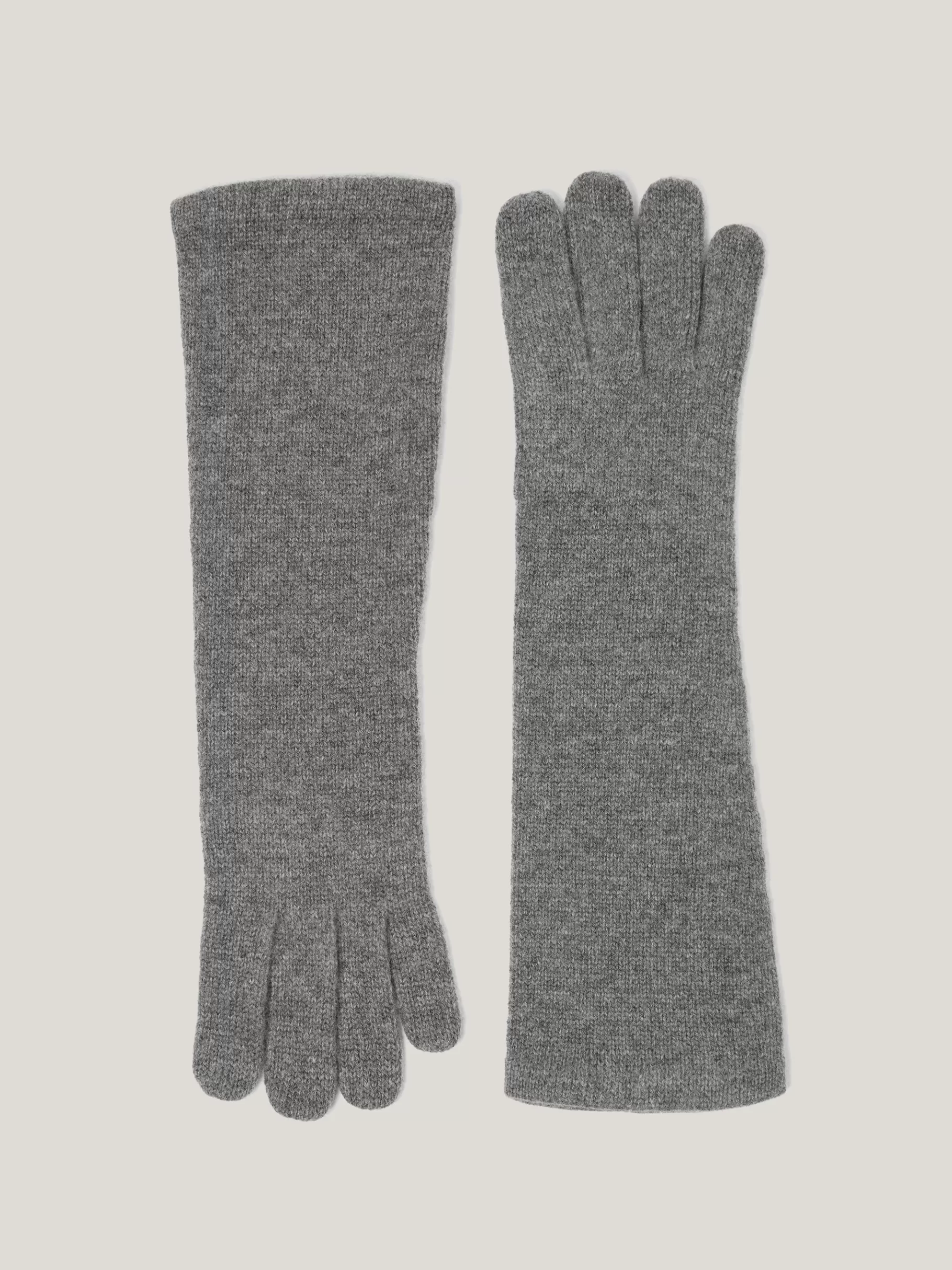 Jigsaw Hats & Gloves | Knitwear & Cashmere-Wool Cashmere Long Gloves Grey