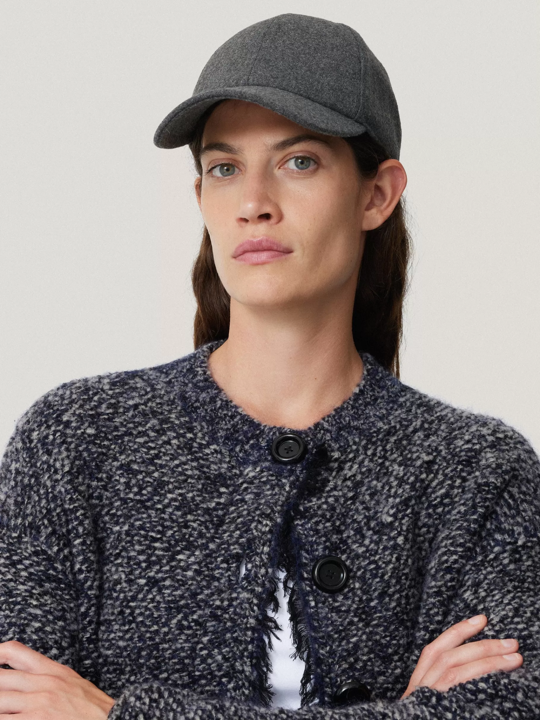 Jigsaw Hats & Gloves-Wool Felted Baseball Cap Grey