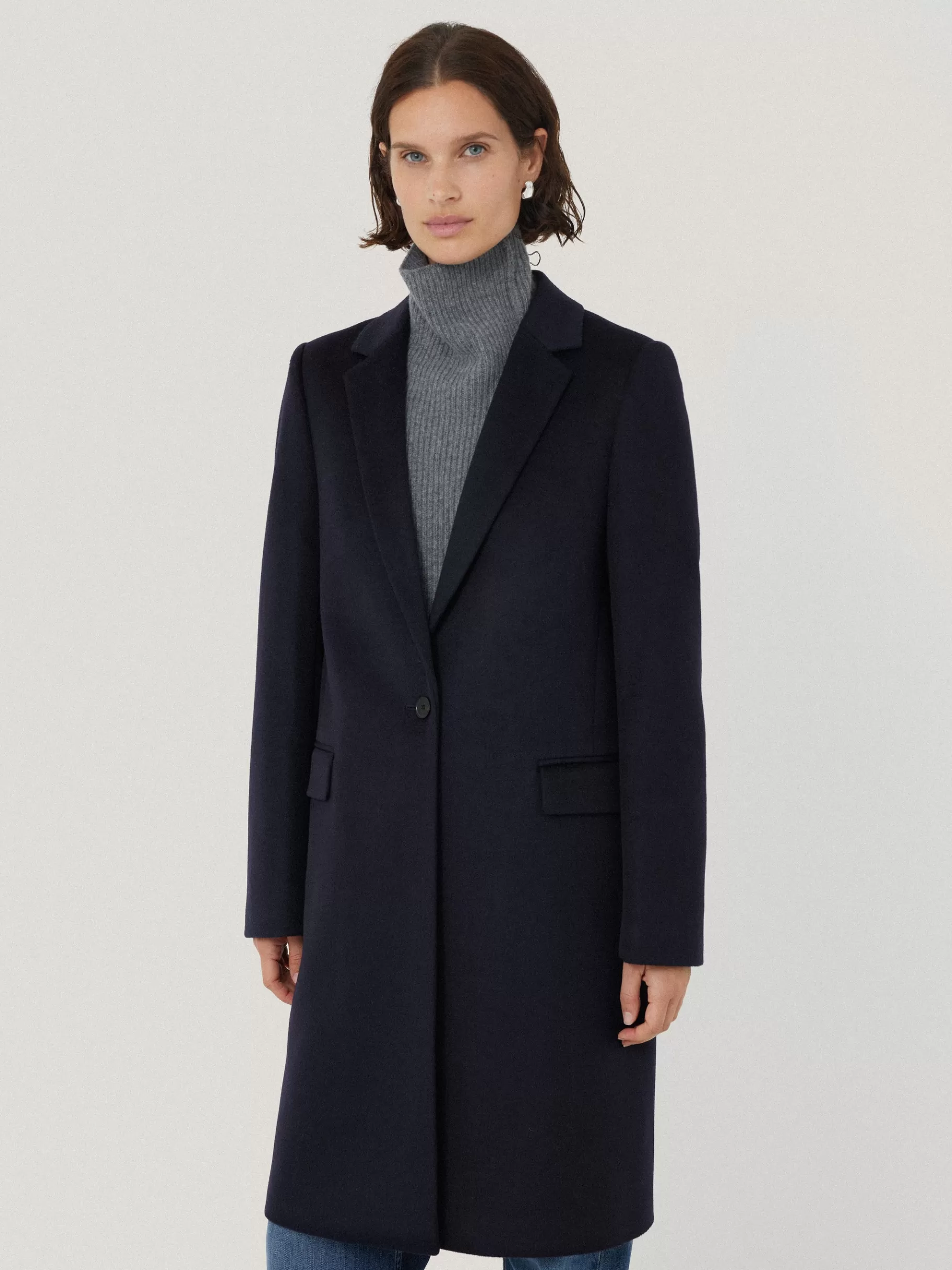 Jigsaw Coats & Jackets-Wool Relaxed City Coat Navy