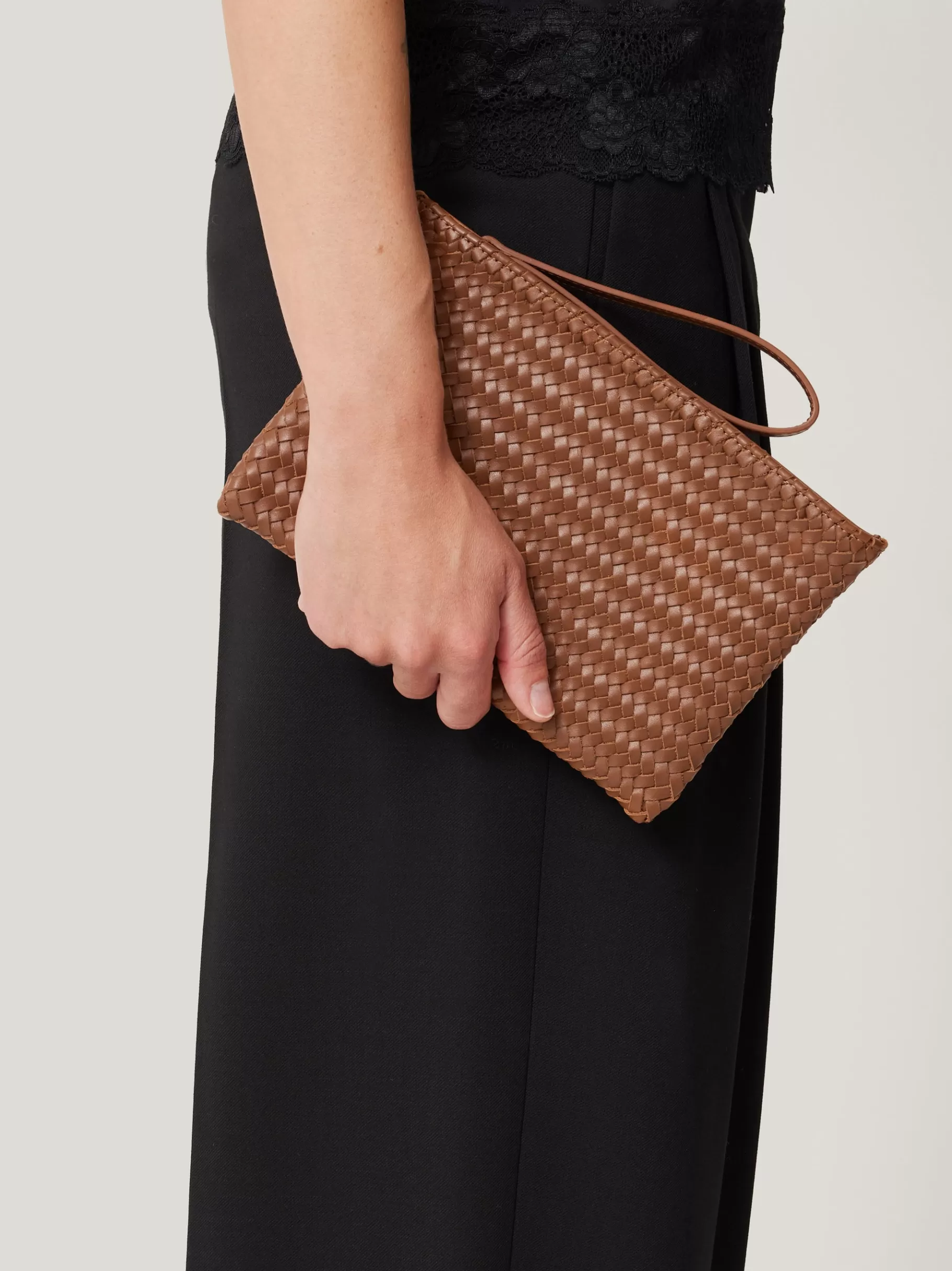 Jigsaw Wallets & Card Holders | Bags-Woven Leather Pouch Tan