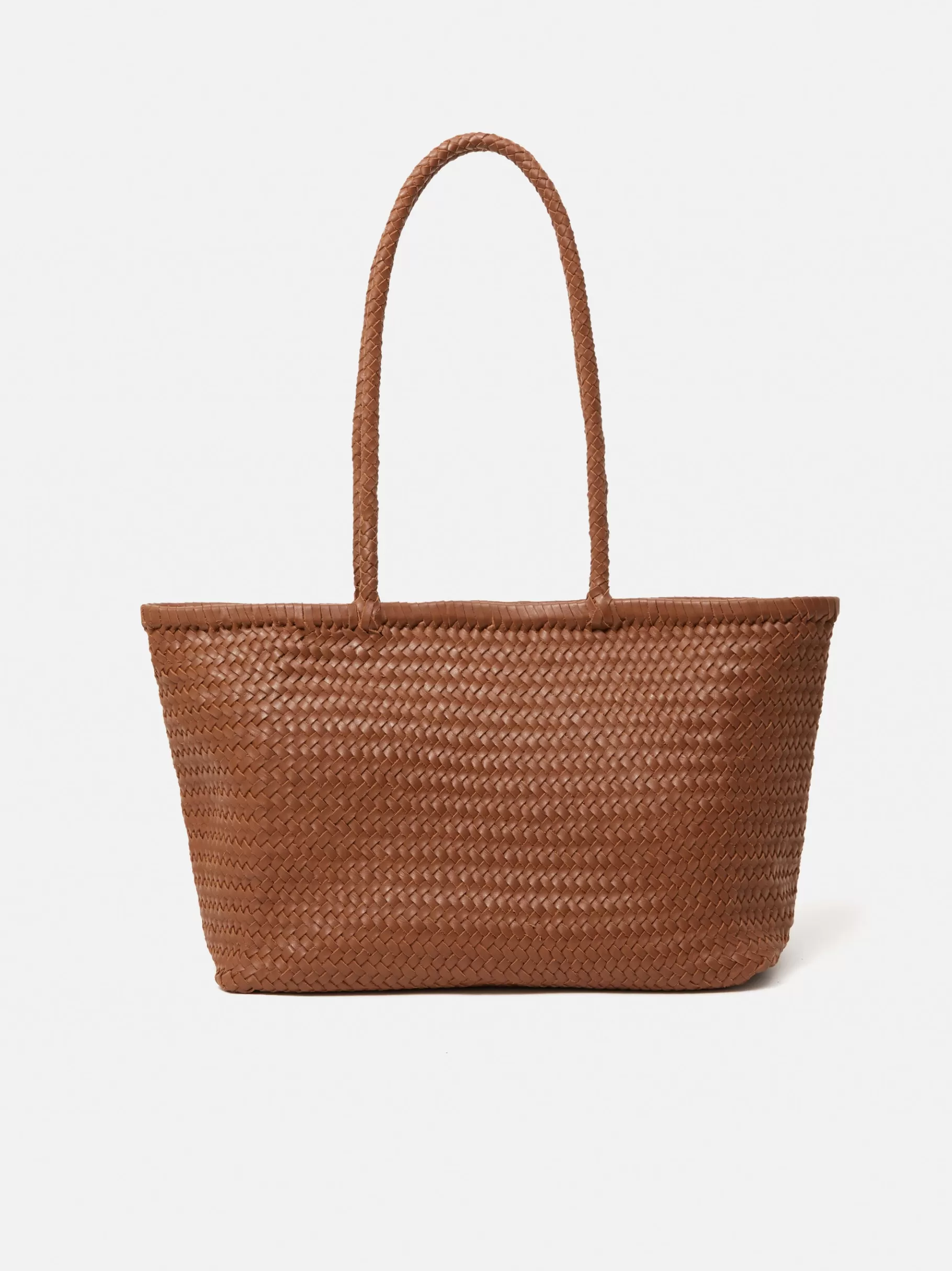 Jigsaw Wallets & Card Holders | Bags-Woven Leather Tote Bag Tan