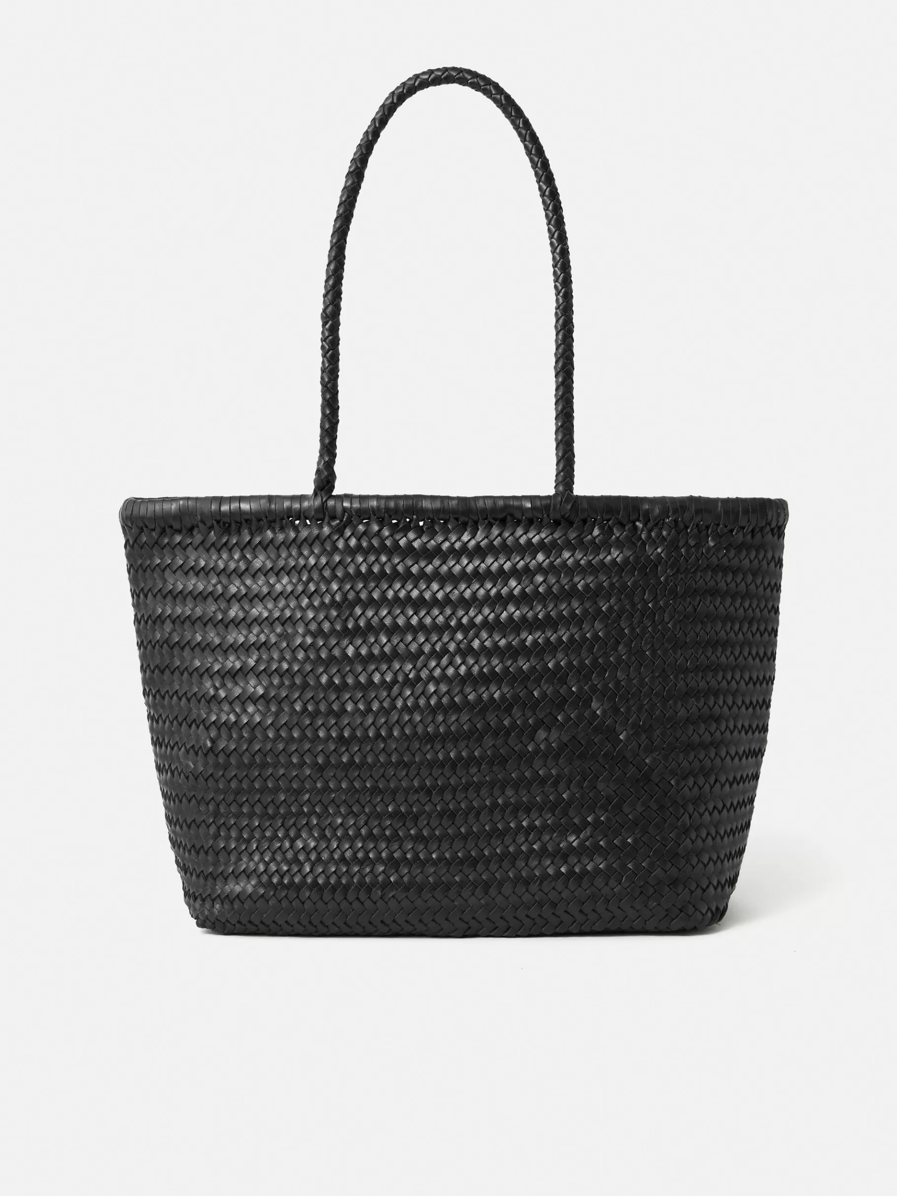 Jigsaw Wallets & Card Holders | Bags-Woven Leather Tote Bag Black