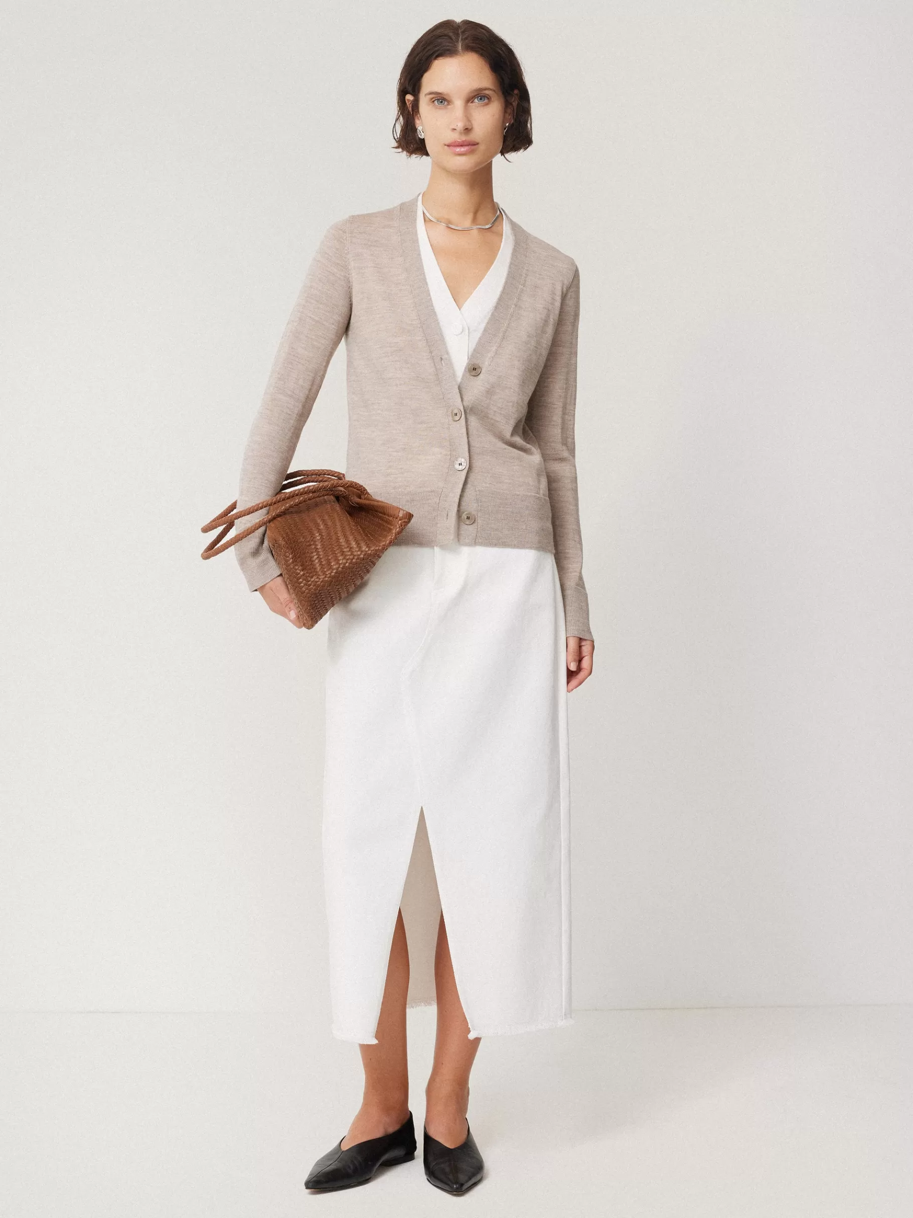 Jigsaw Wallets & Card Holders | Bags-Woven Leather Tote Bag Tan
